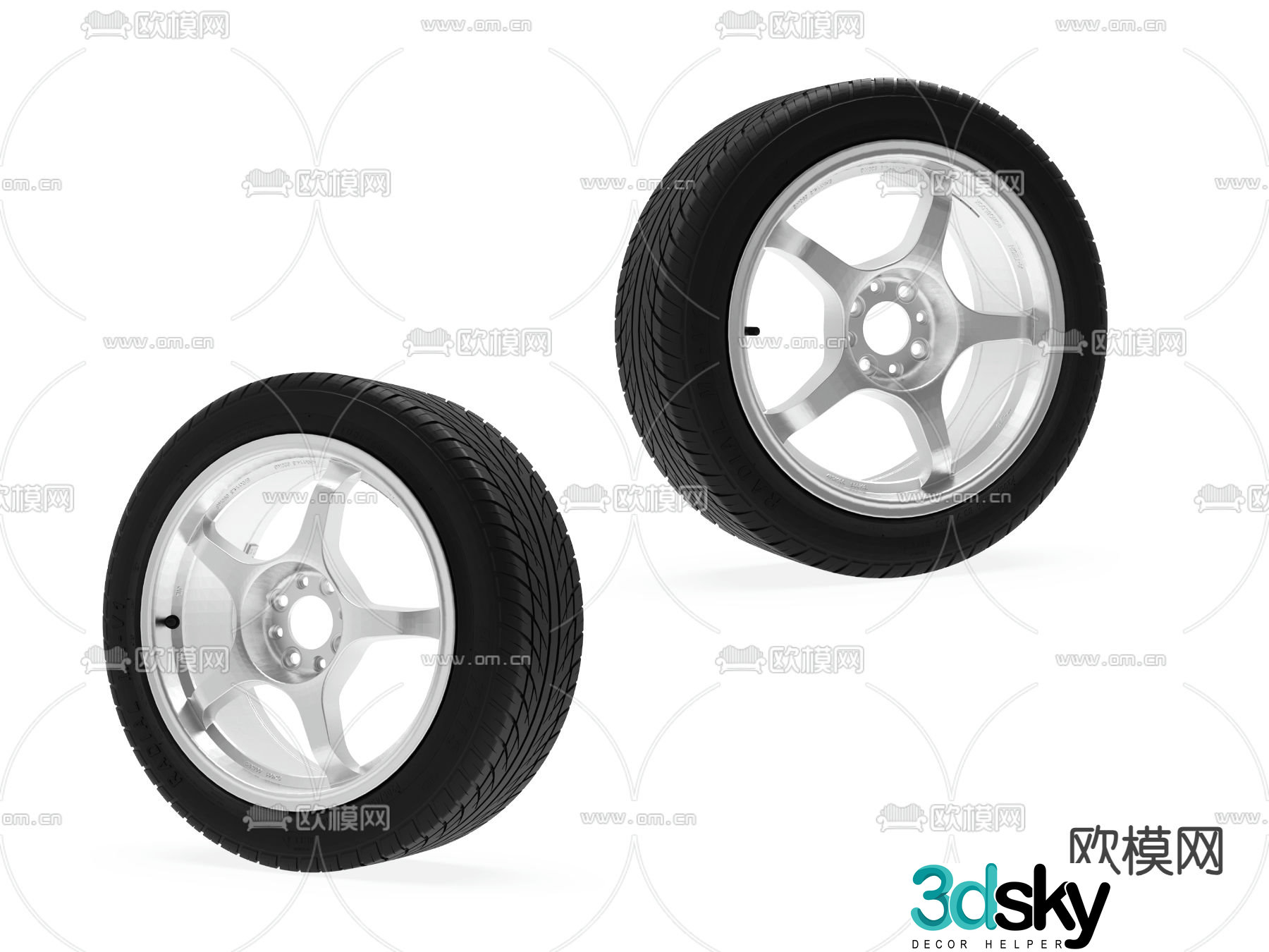 car tire 3d model
