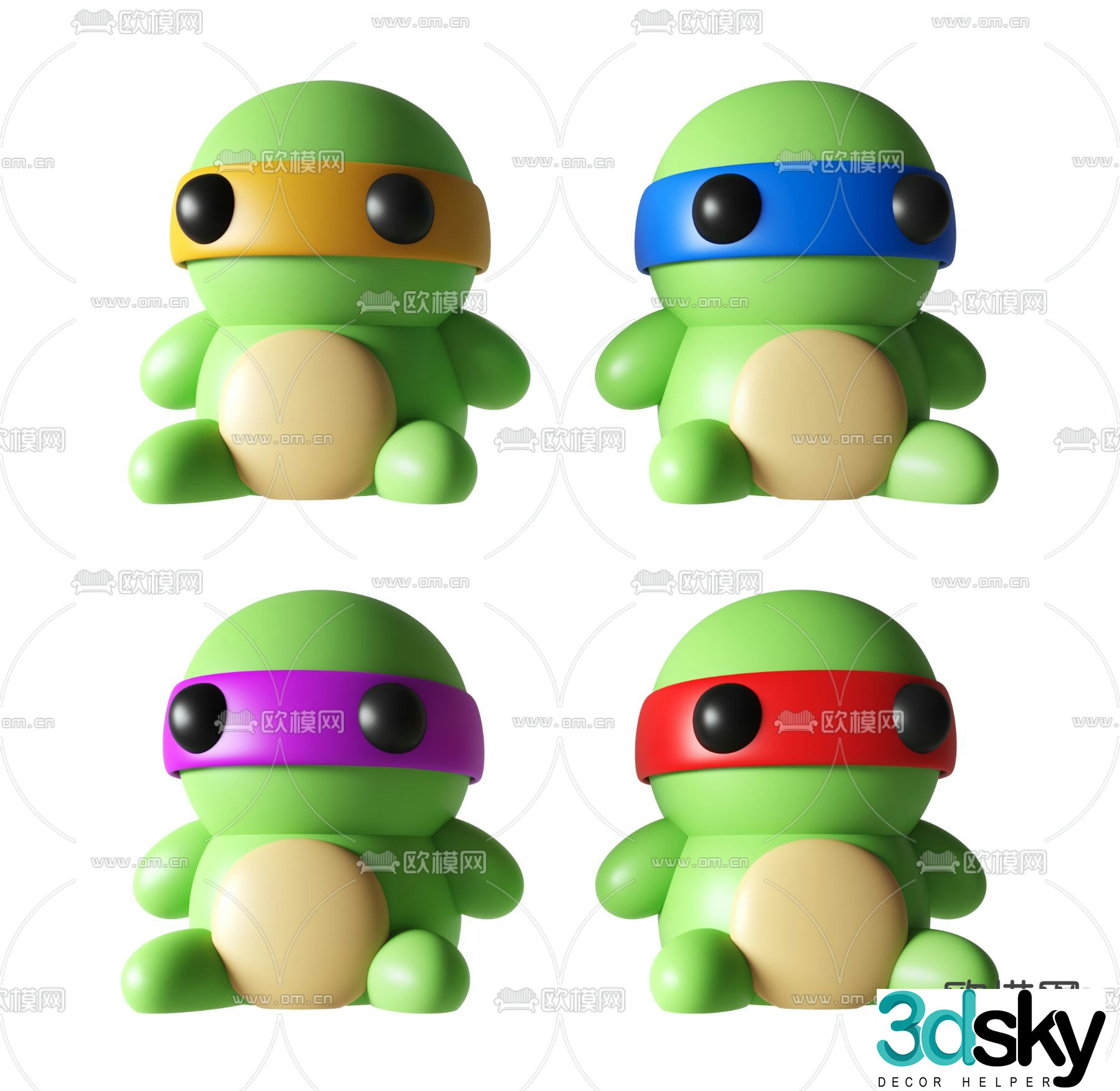 Teenage Mutant Ninja Turtles Toy Doll Figure 3D Model