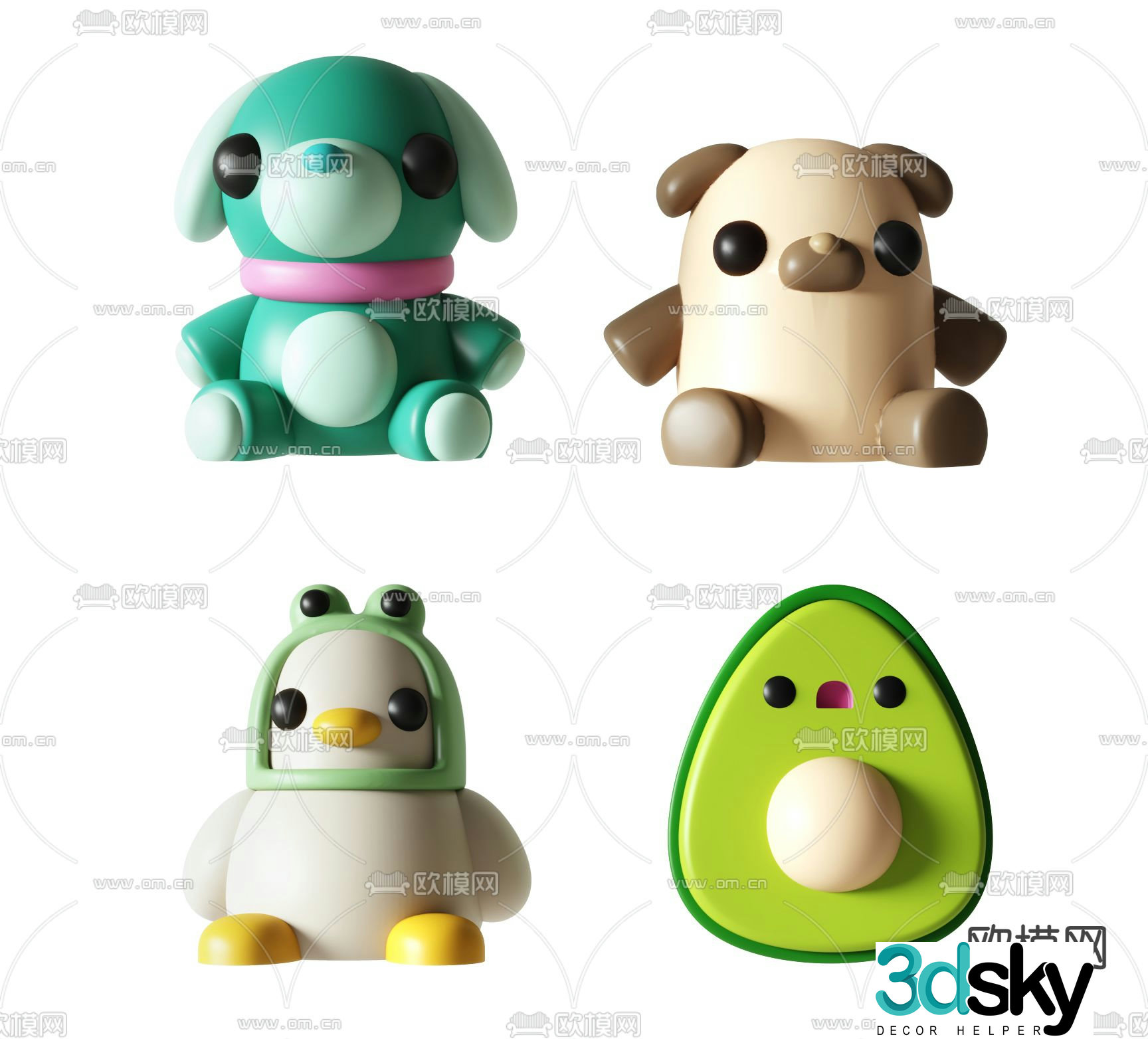 Cartoon toy doll figure 3d model