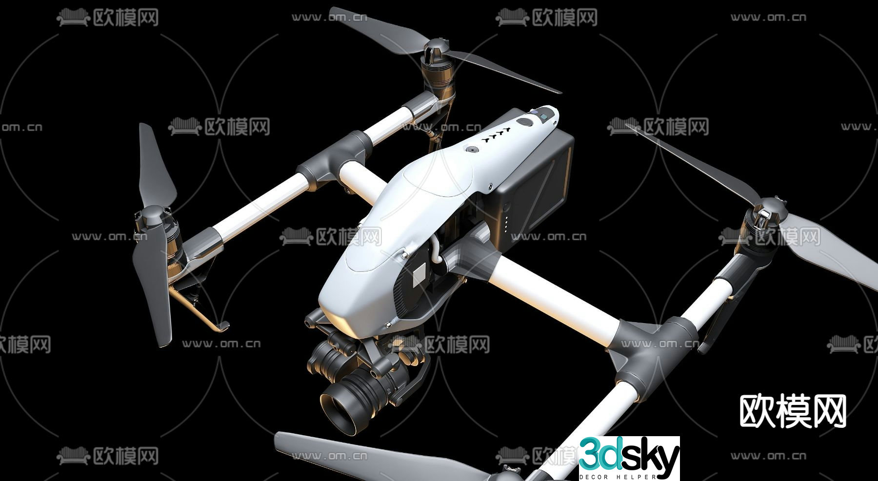 Smart aircraft drone 3d model