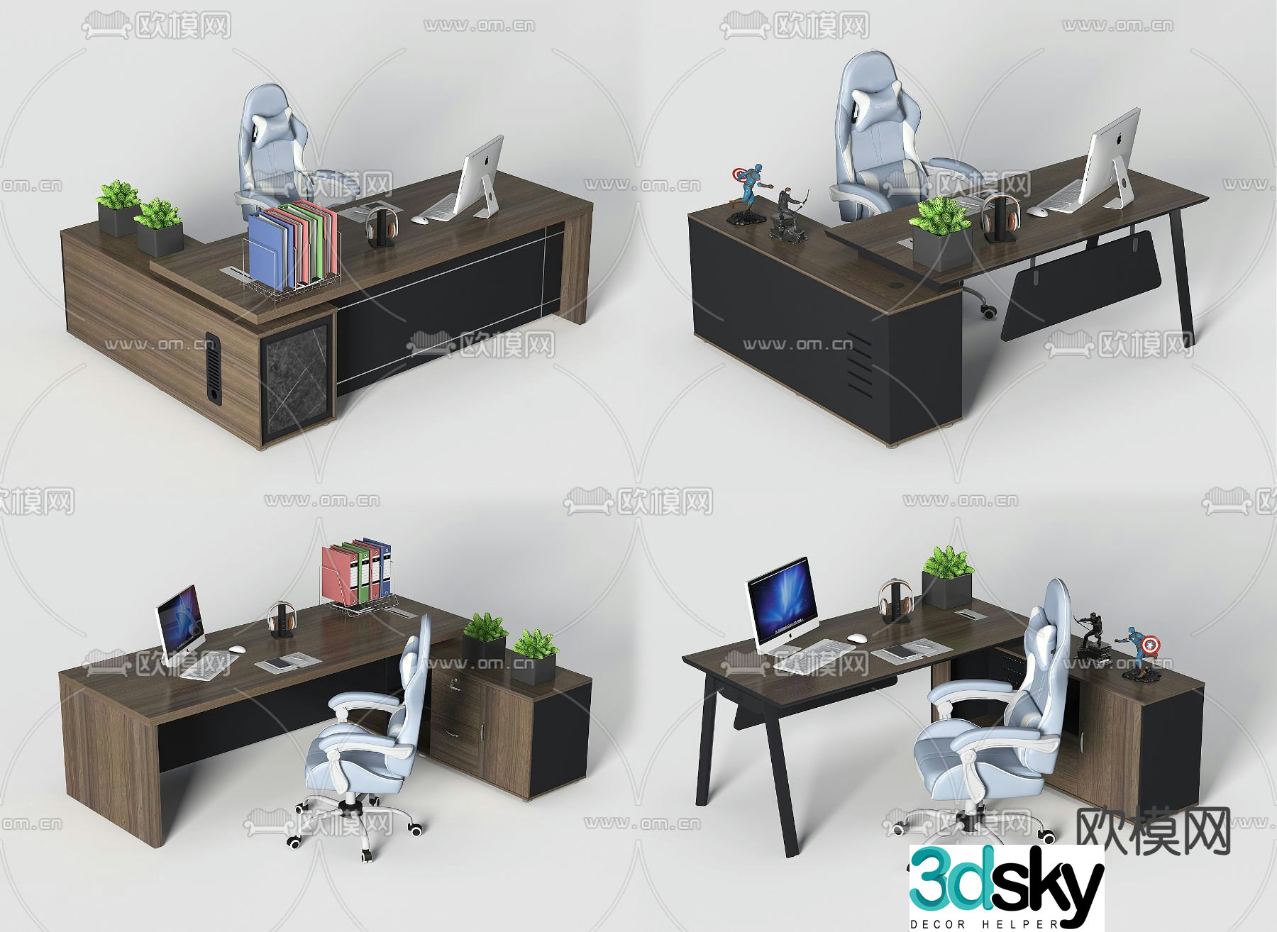 Executive desk executive desk boss desk 3D model
