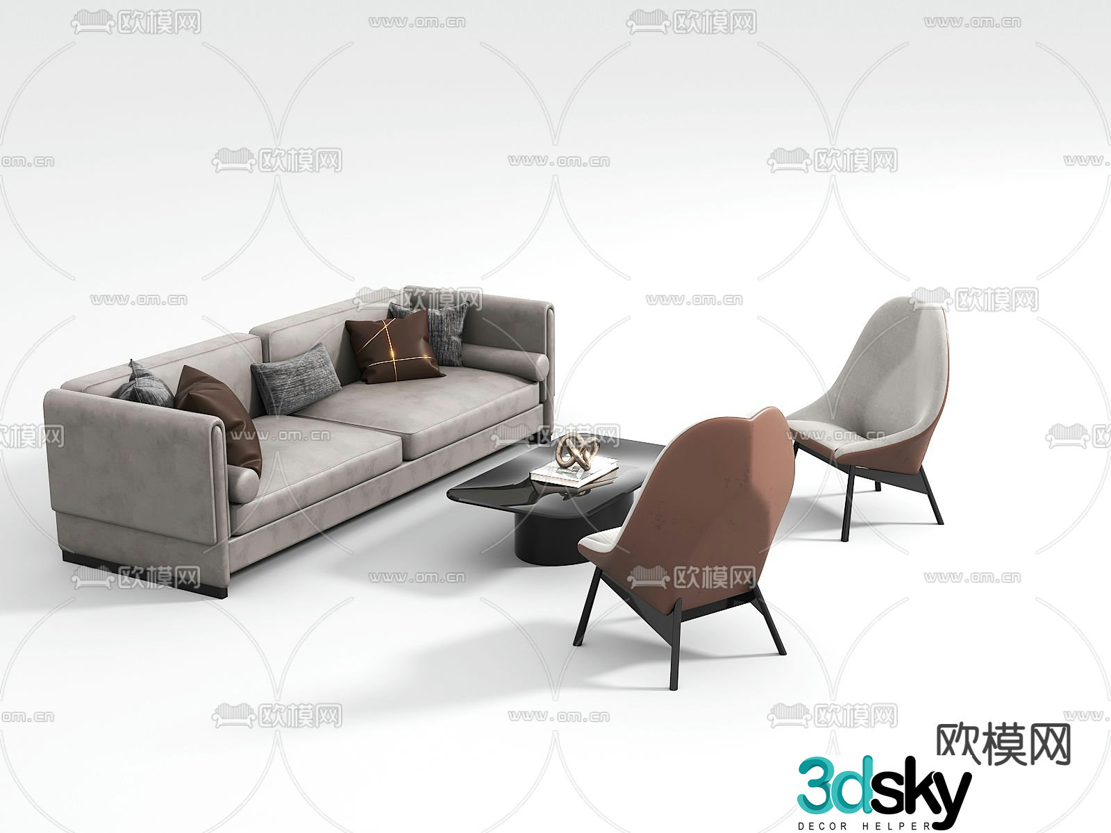Reception sofa office sofa 3d model