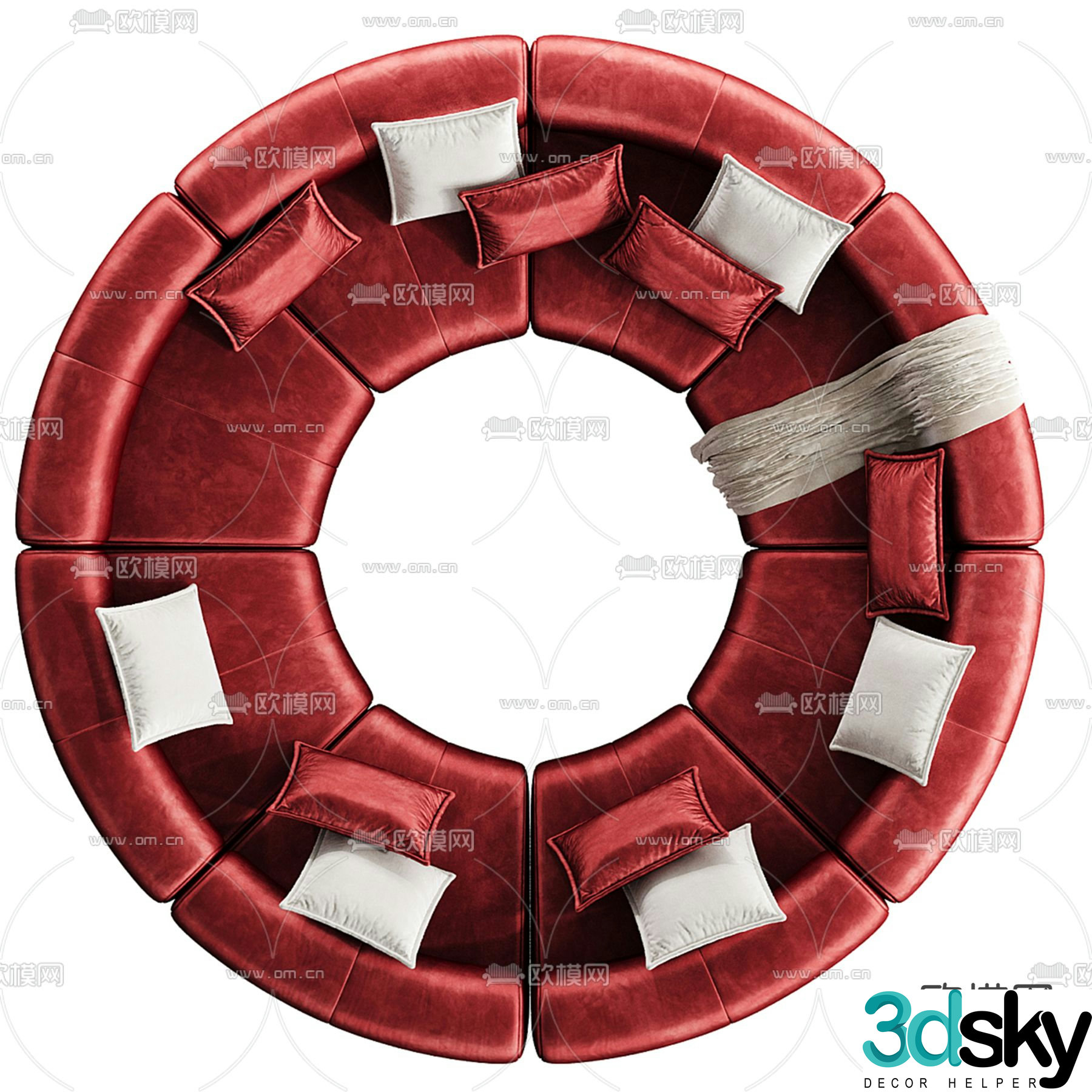 modular office sofa lobby sofa public sofa arc sofa 3d model