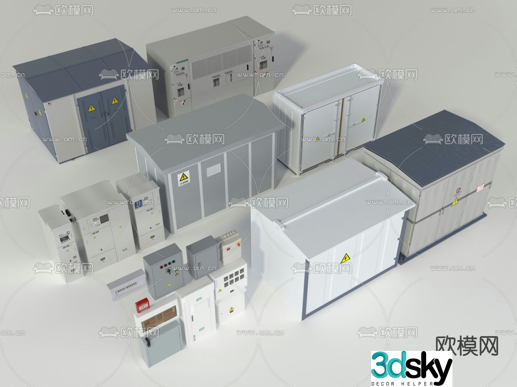 Distribution box distribution room electric well room 3d model