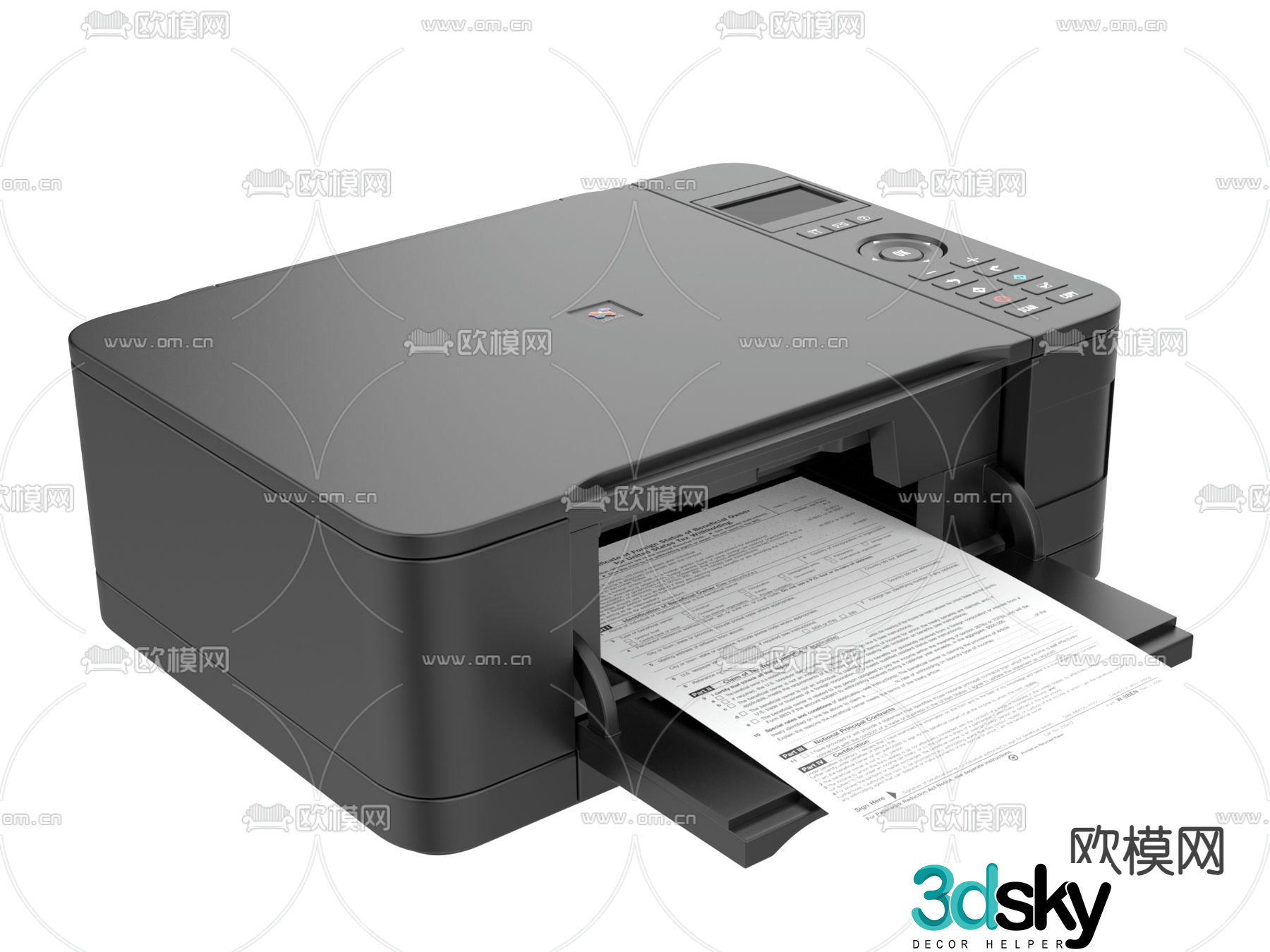 printer copier 3d model