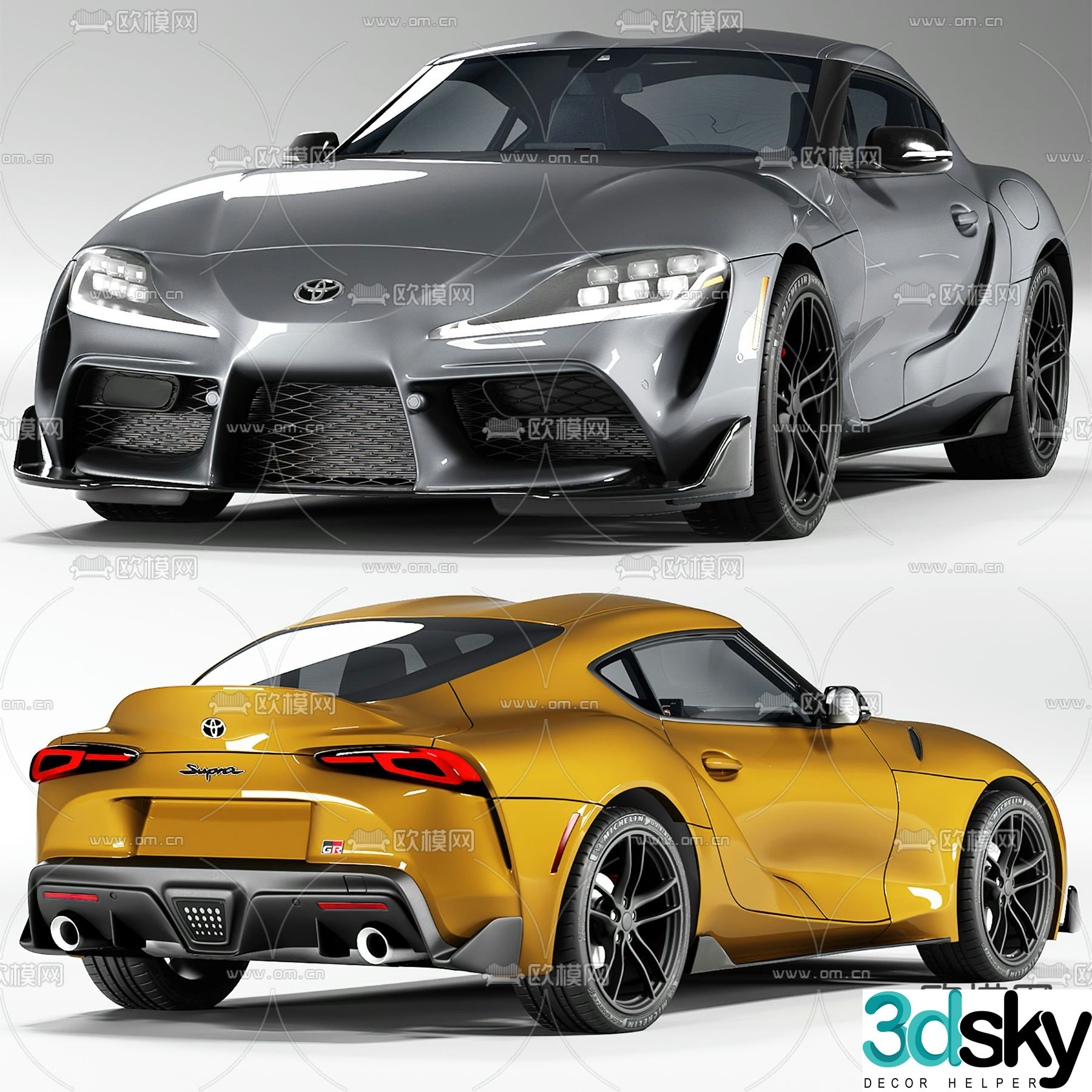 toyota sports car supercar 3d model