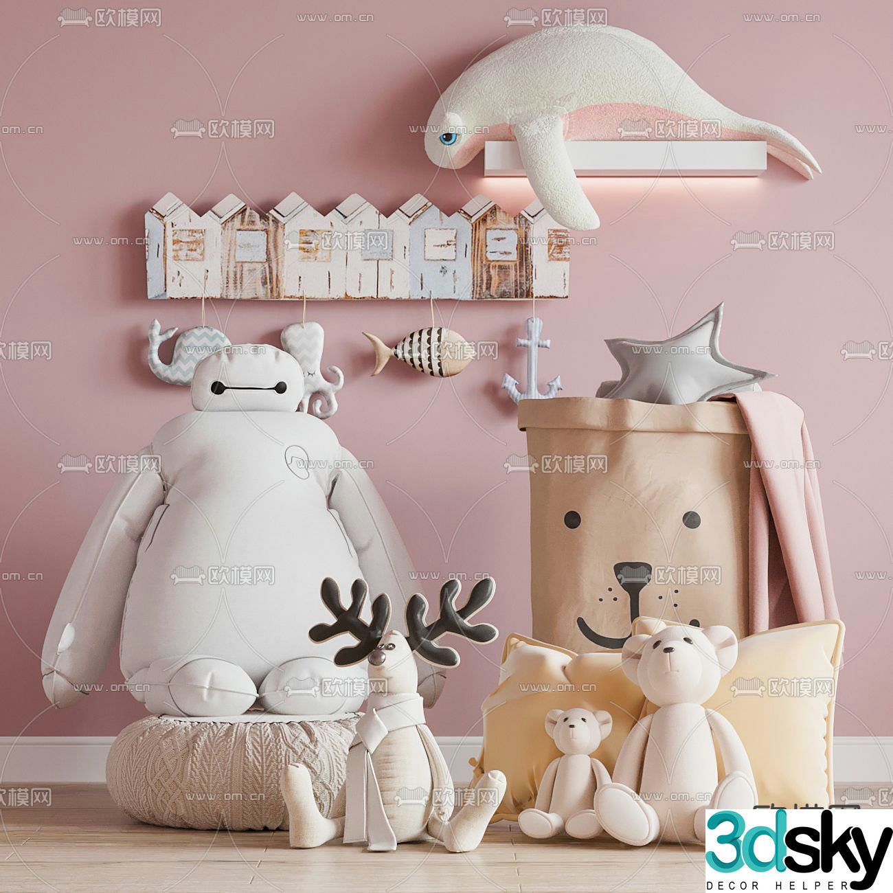 Plush toy doll doll 3d model