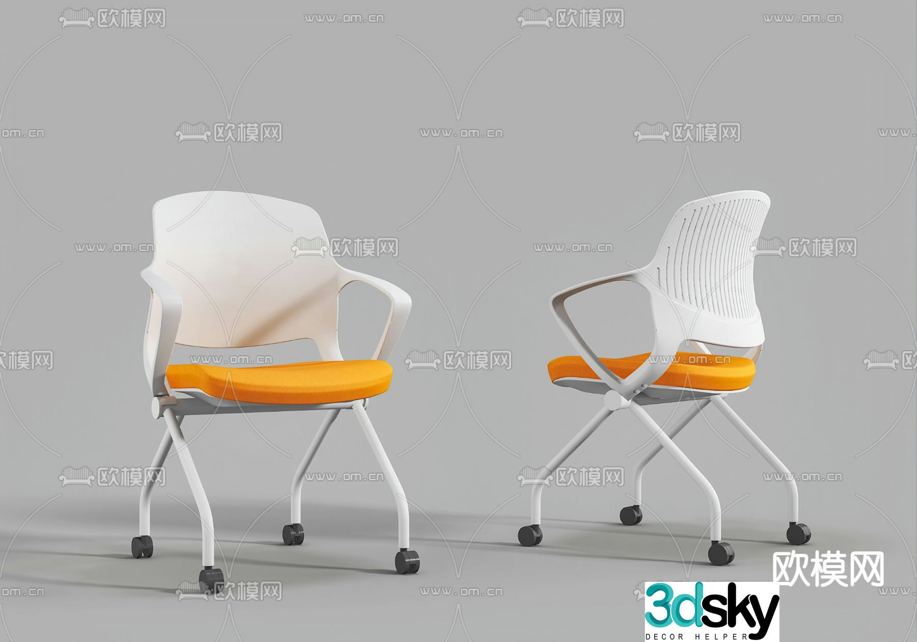 Office chair conference chair training chair 3d model