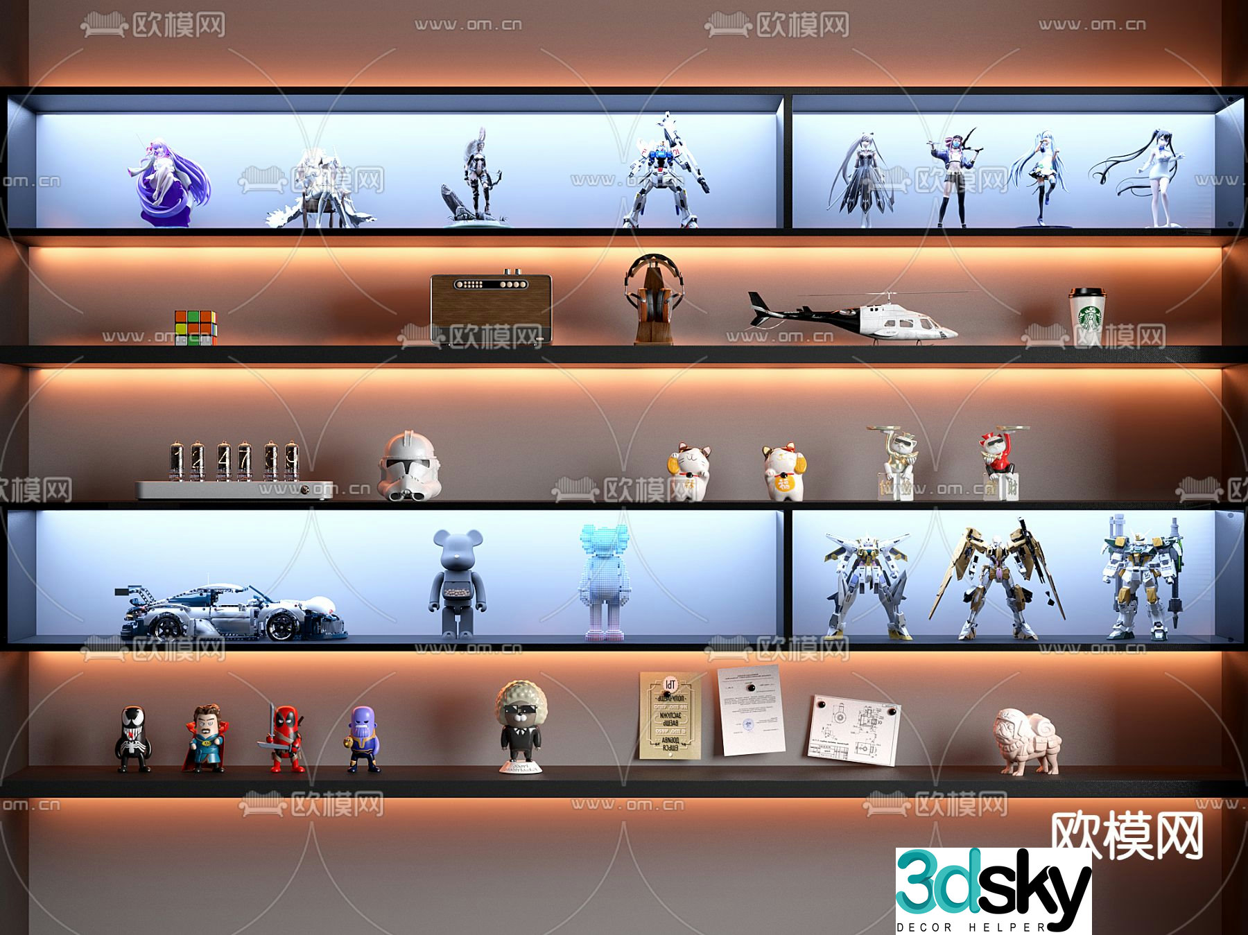Cartoon toy doll robot figure 3d model