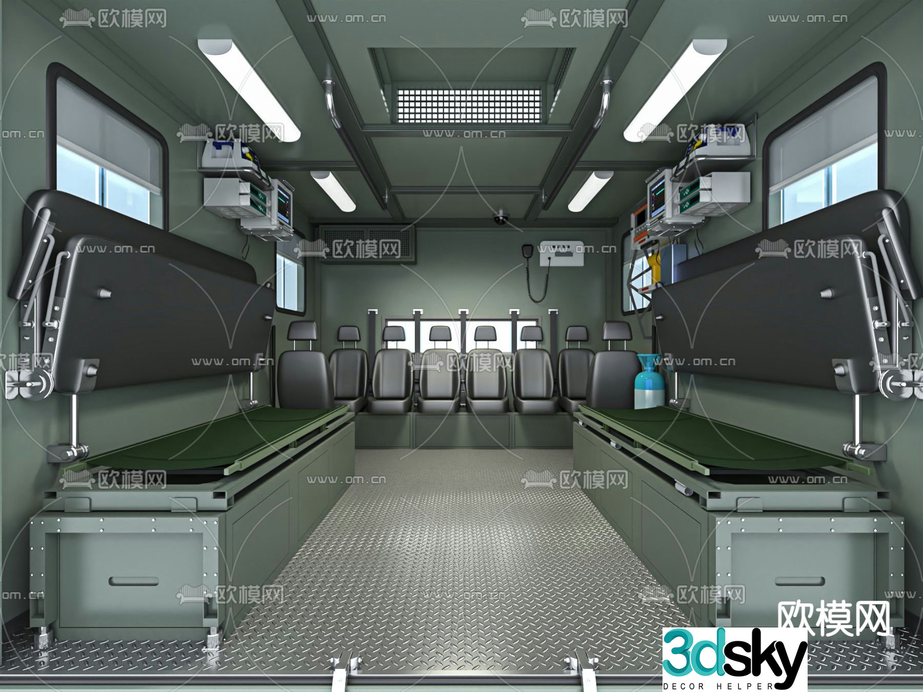 Military ambulance ambulance 3d model