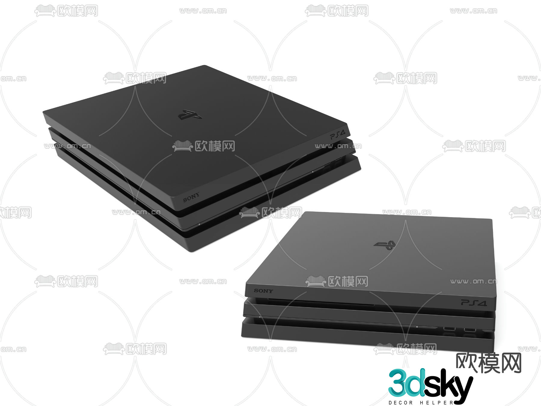 sony game console 3d model