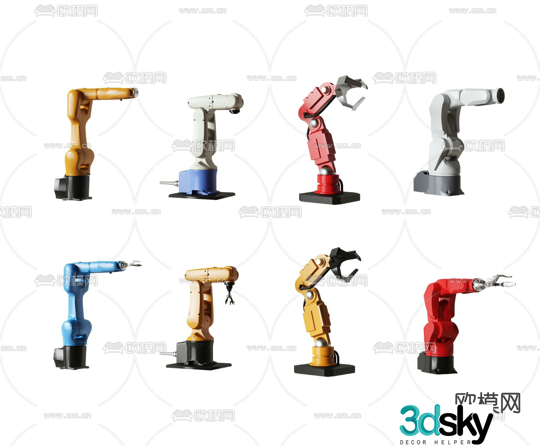 Industrial robotic arm robotic arm 3d model