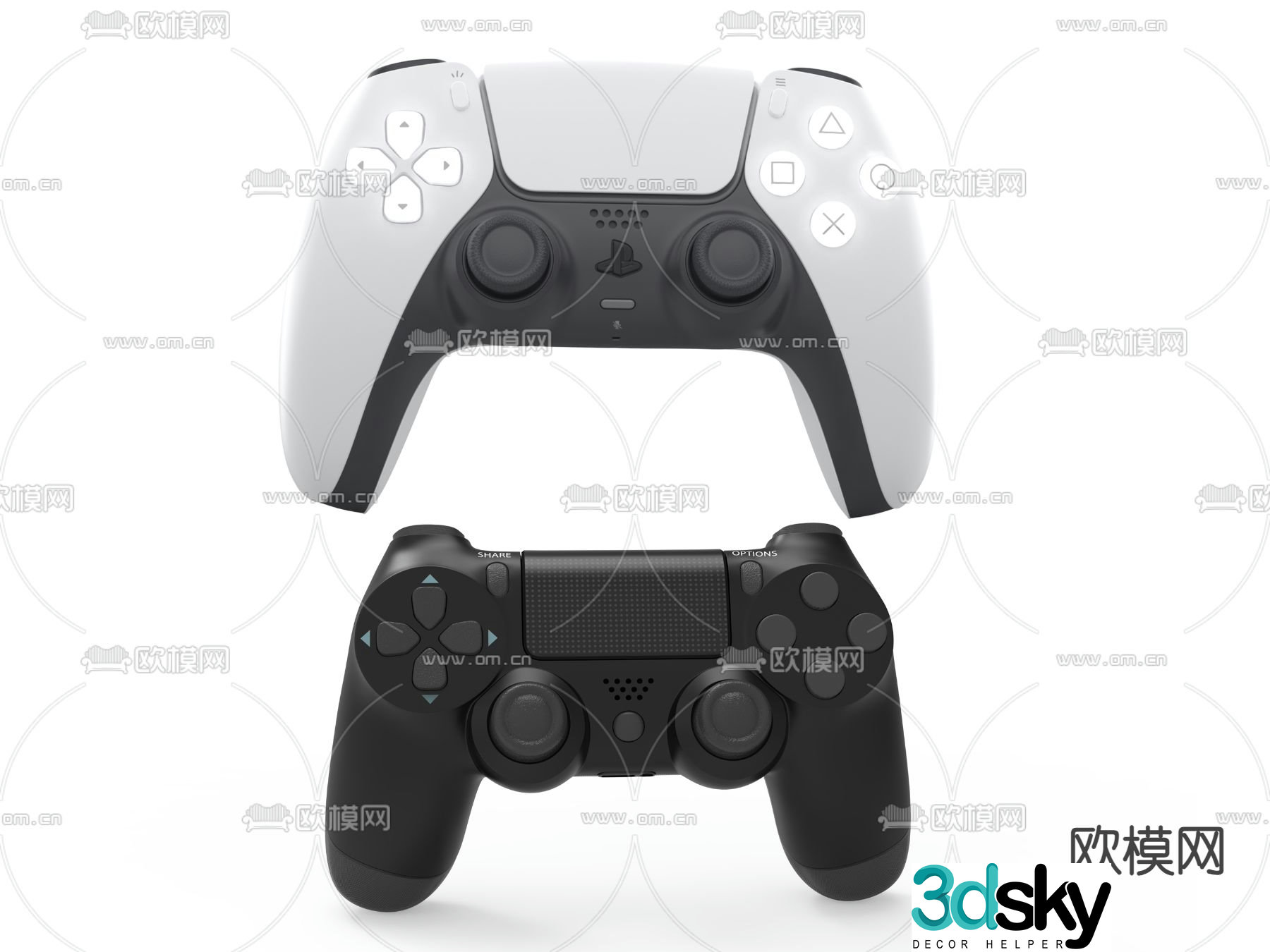 Game console handle 3d model