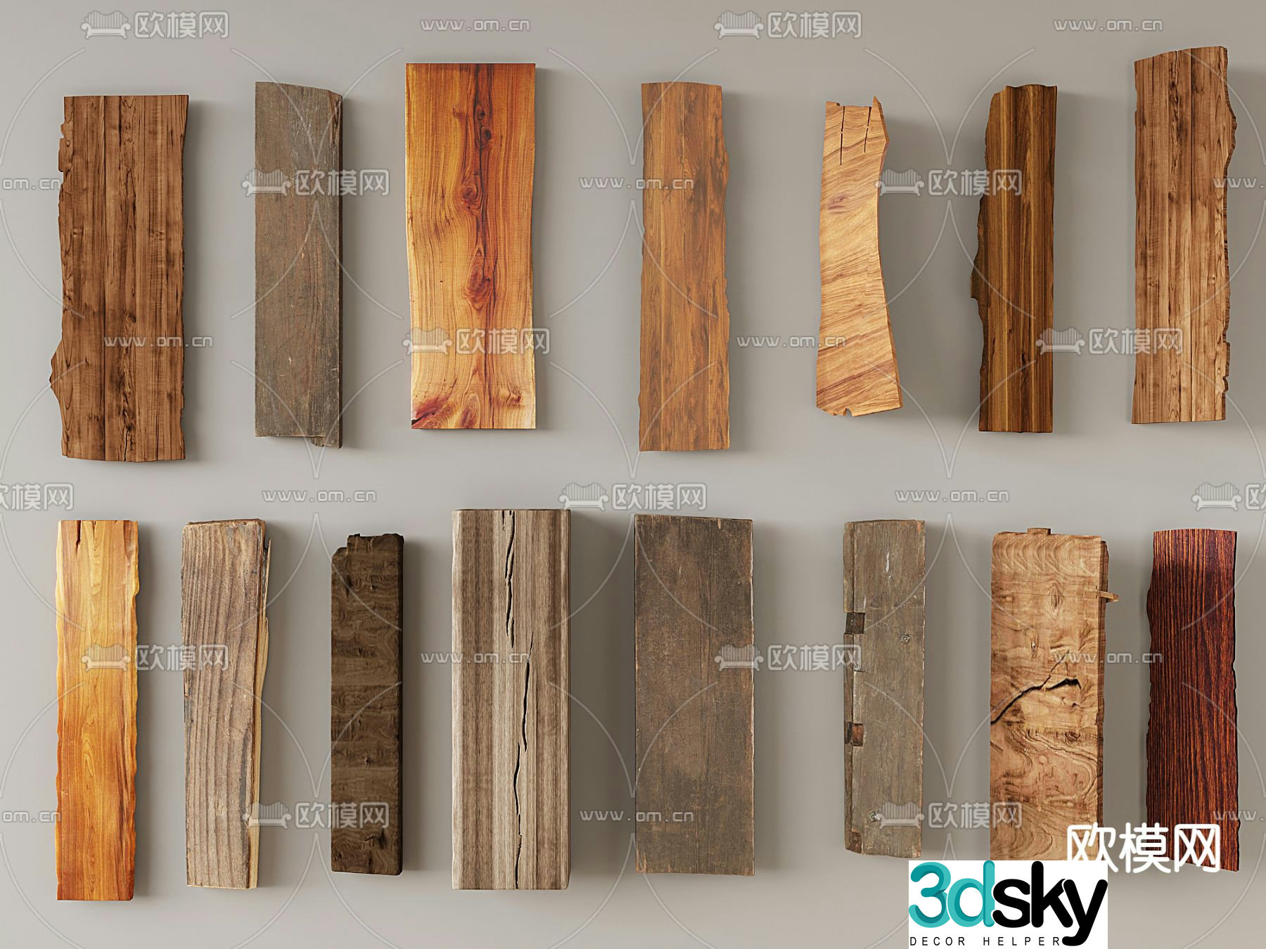 plank wood slat 3d model