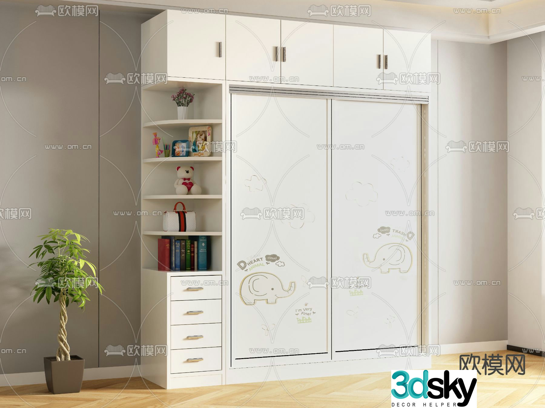 Children’s wardrobe 3d model