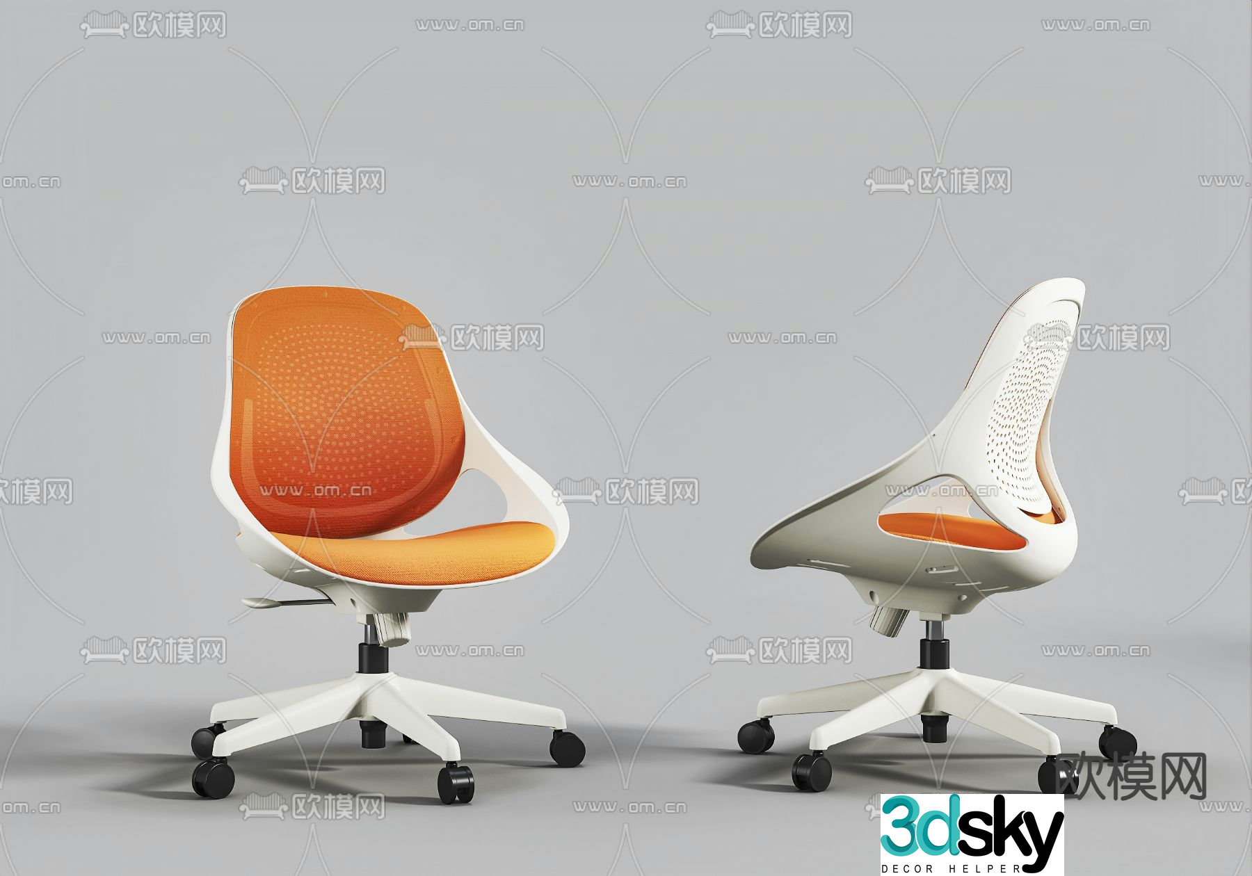 Office chair staff chair 3d model
