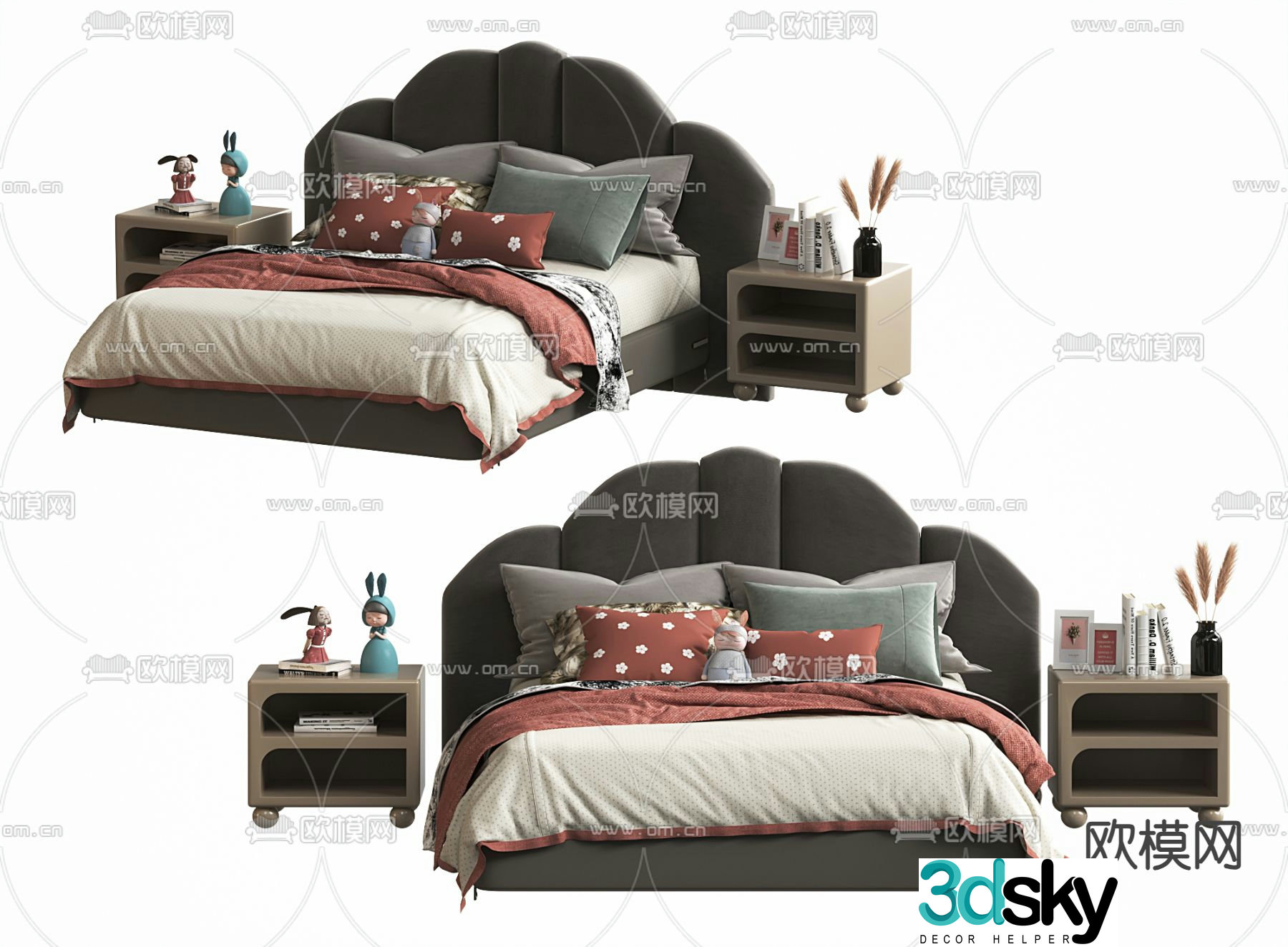 Modern children’s bed 3d model