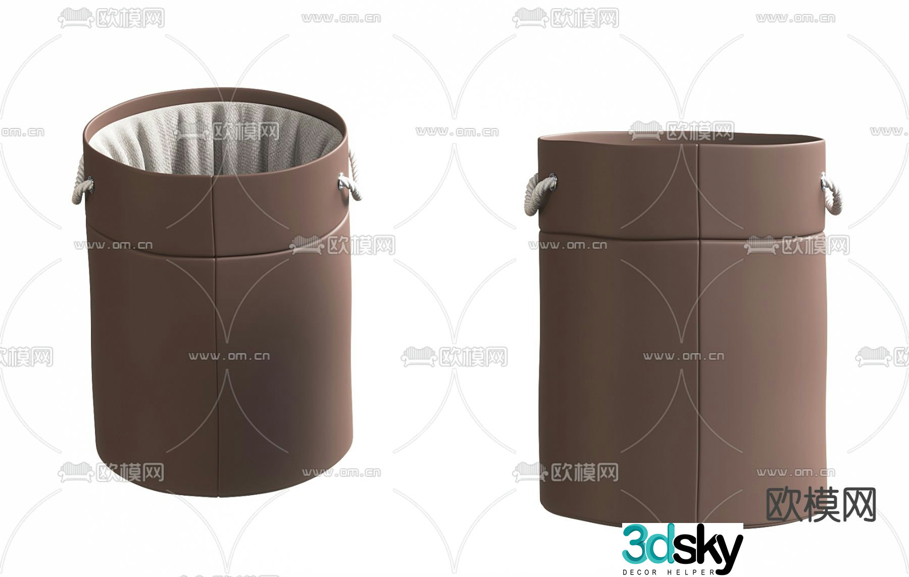 Storage bucket trash can storage box 3d model