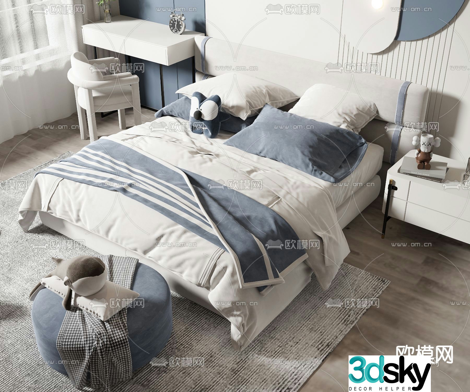 Modern children’s bed 3d model