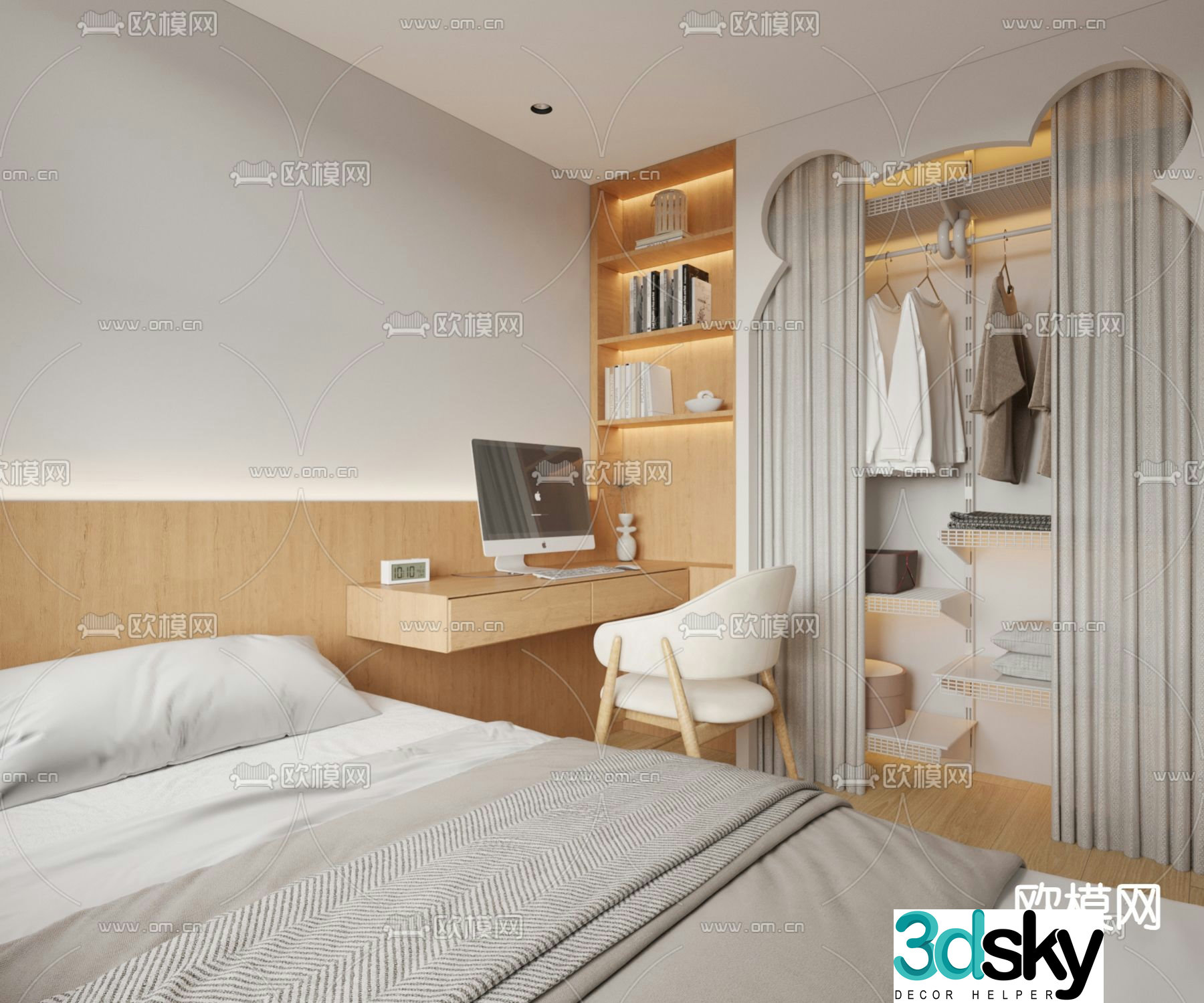 Children’s wardrobe storage cabinet 3d model