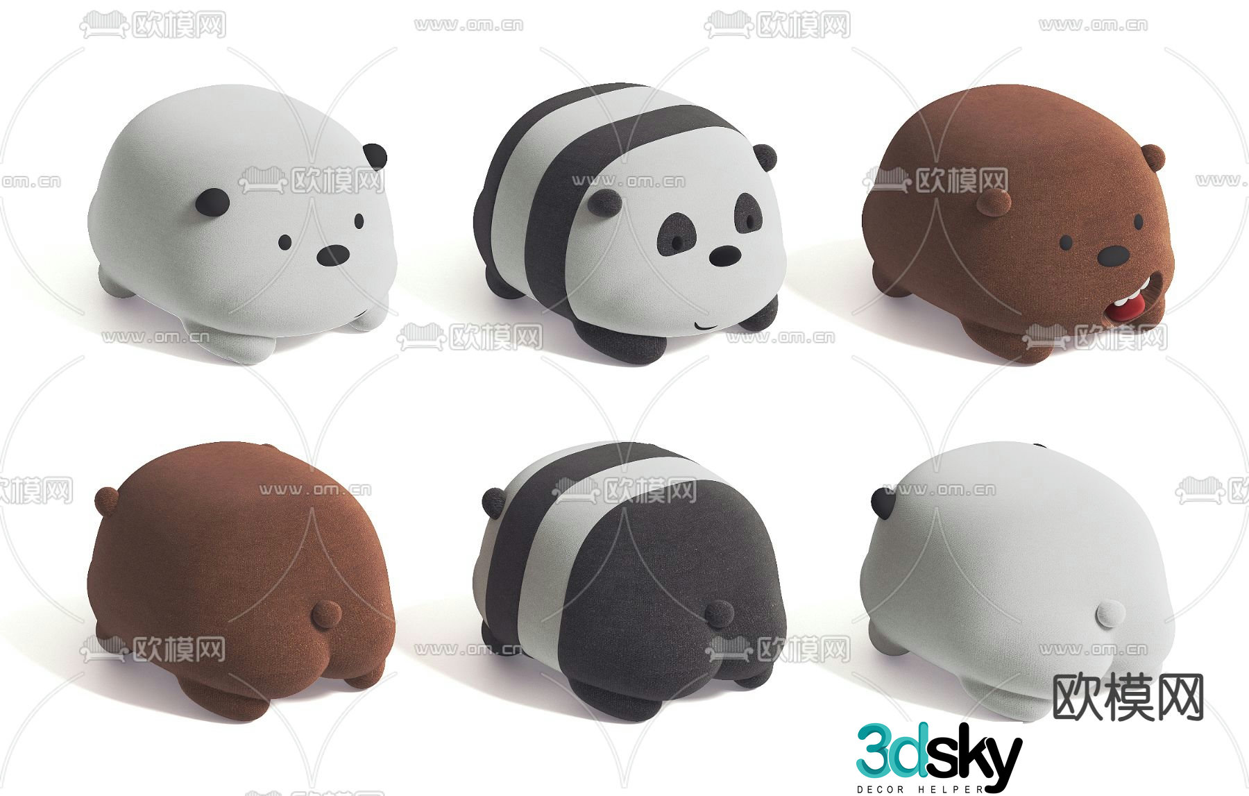 Plush toys animal dolls doll 3d model
