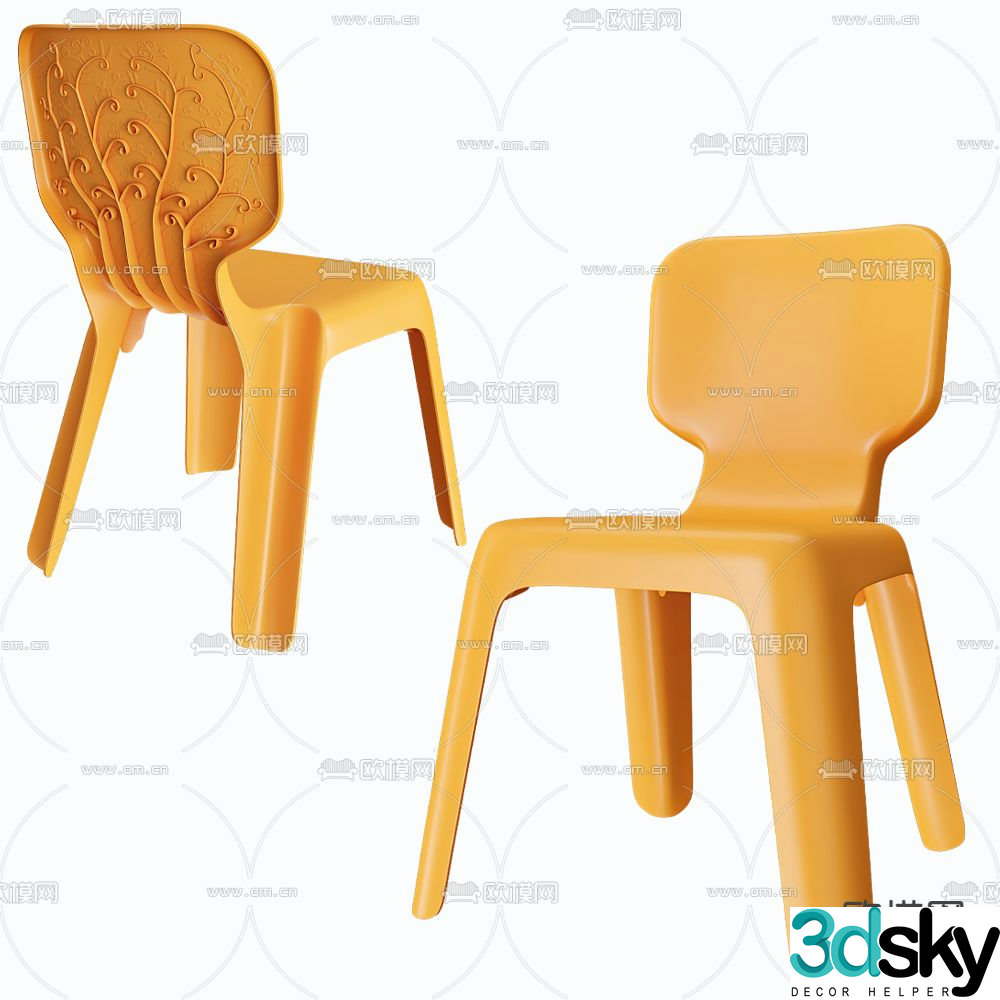 Children’s chair cartoon chair 3d model