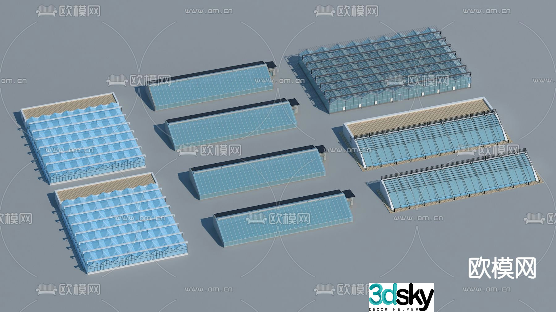 Greenhouse, lighting greenhouse, planting greenhouse 3D model