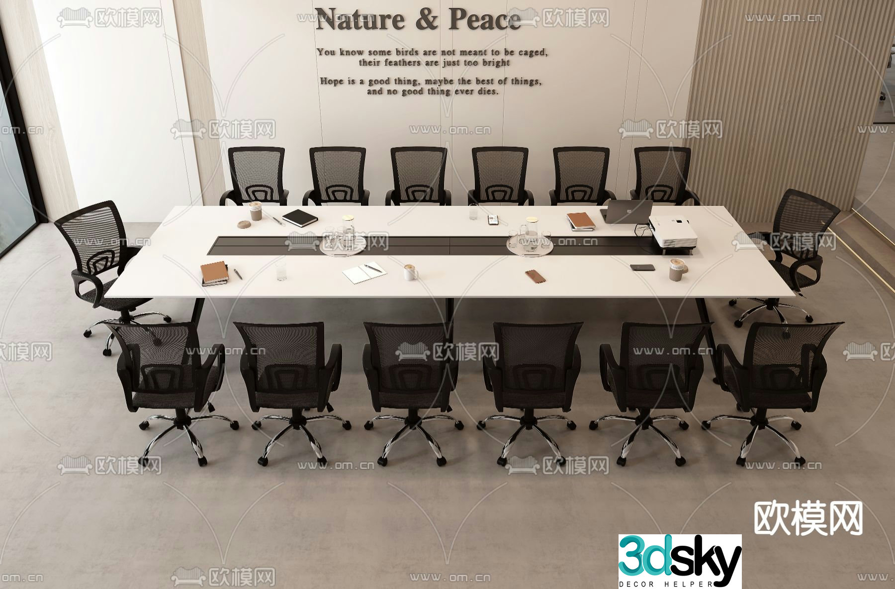 Conference table 3d model