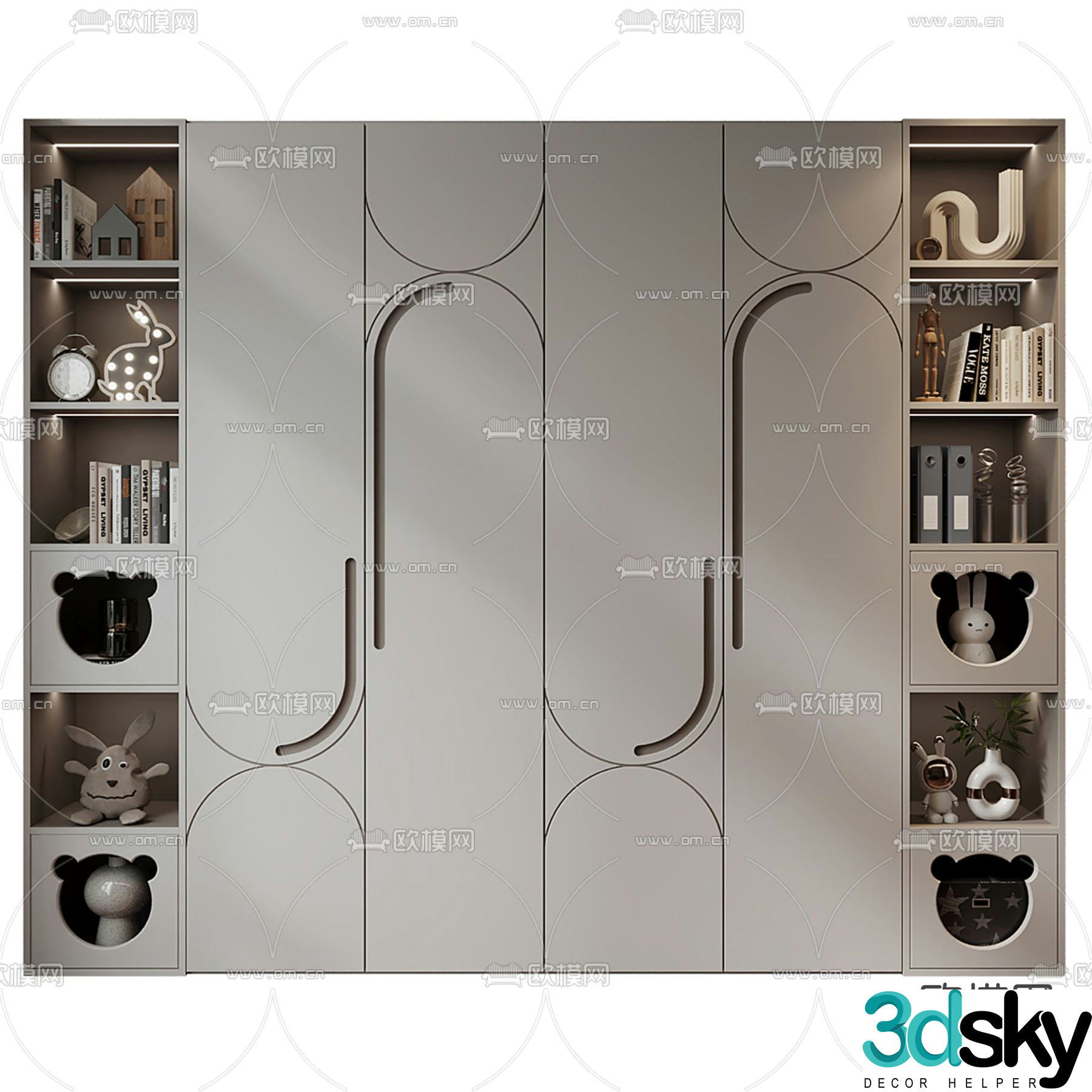 Children’s wardrobe toy cabinet 3d model
