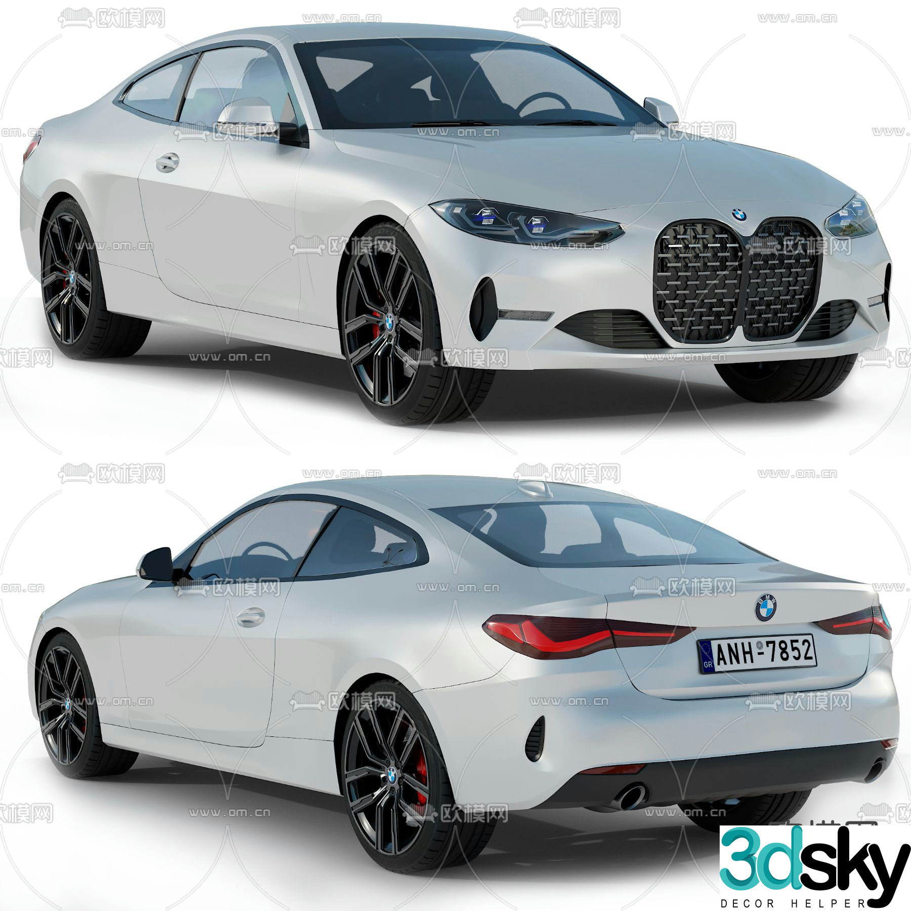 bmw car sedan 3d model