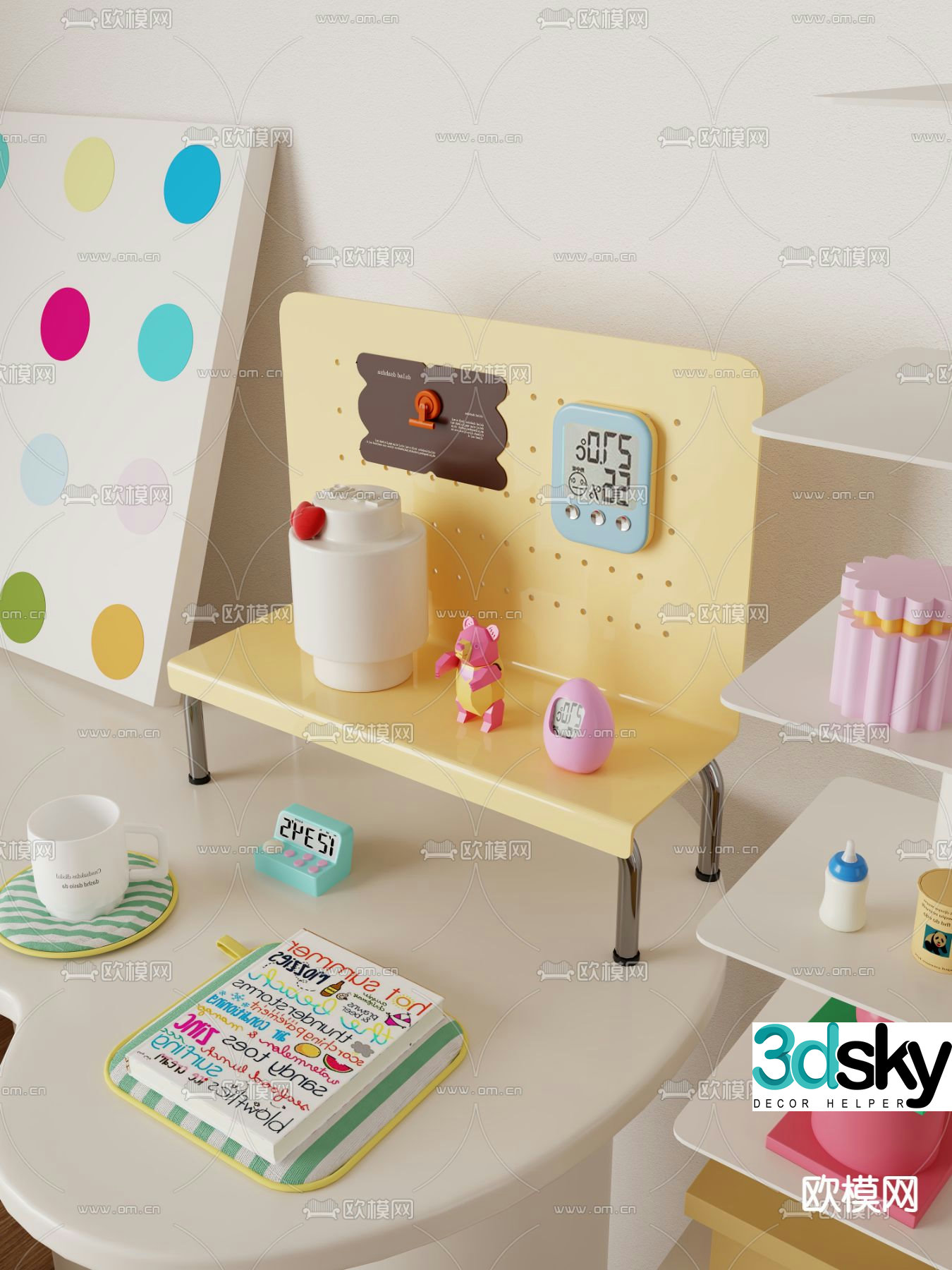 Children’s toys hole board 3d model