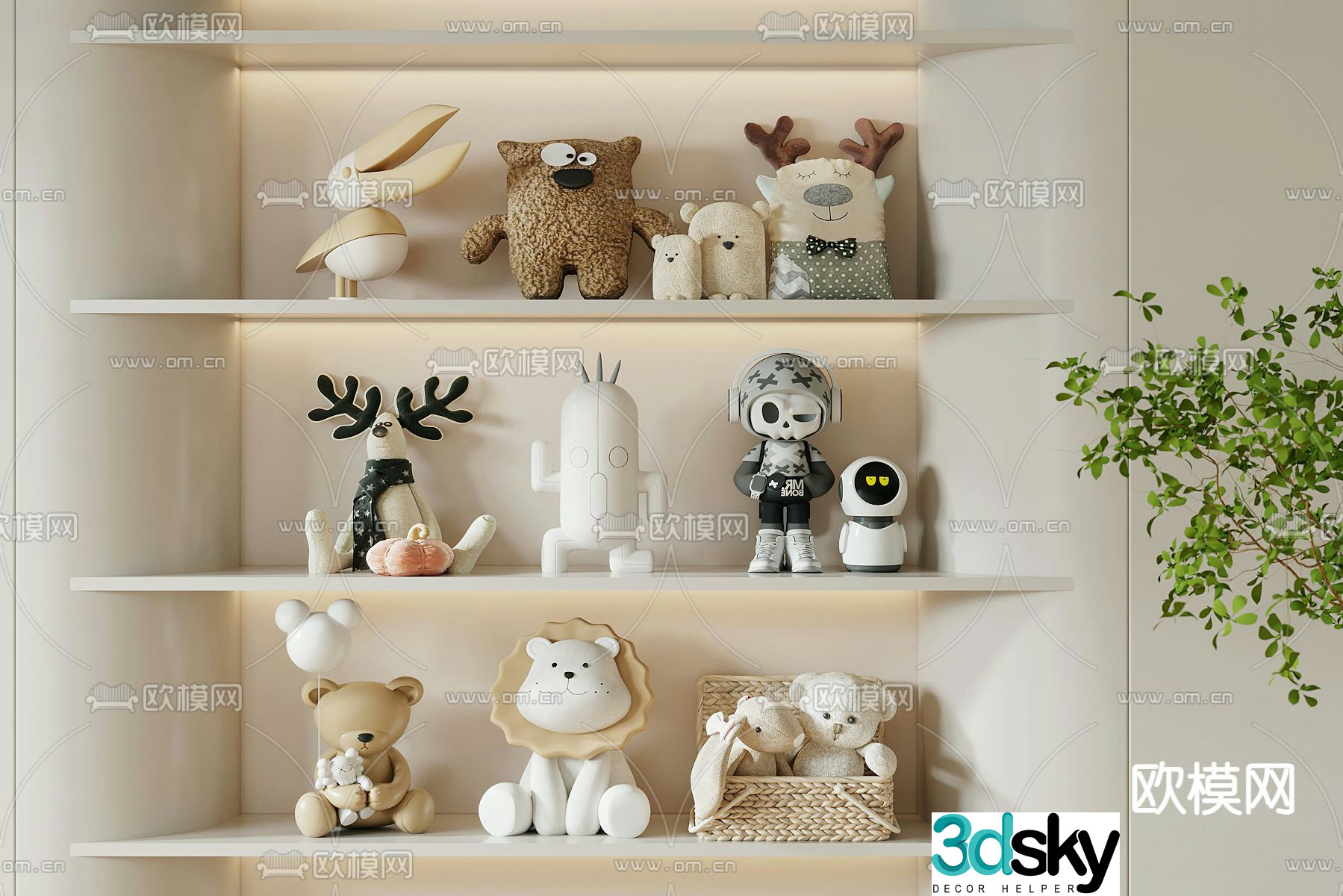 Plush toys dolls doll ornaments 3d model