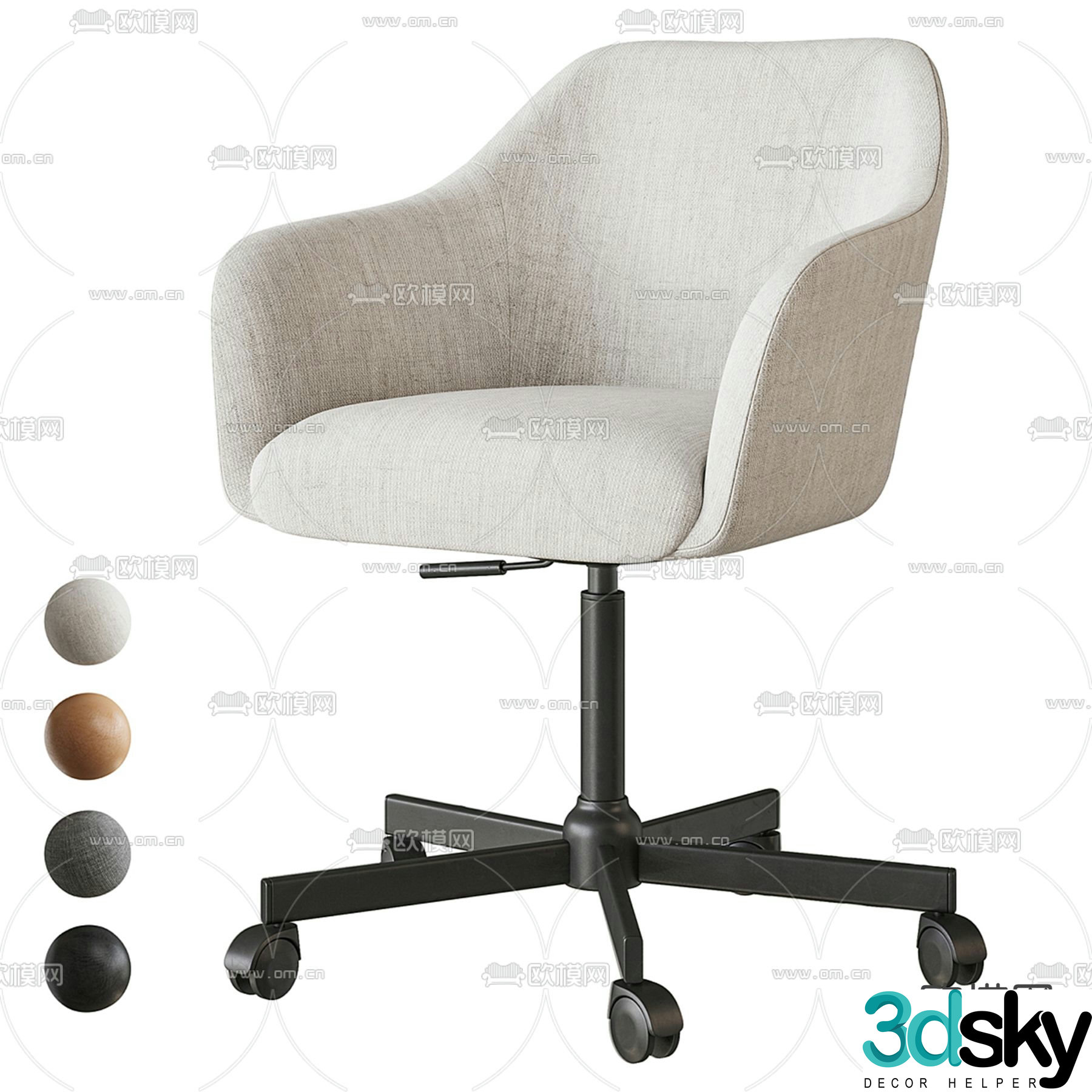 Office chair staff chair 3d model