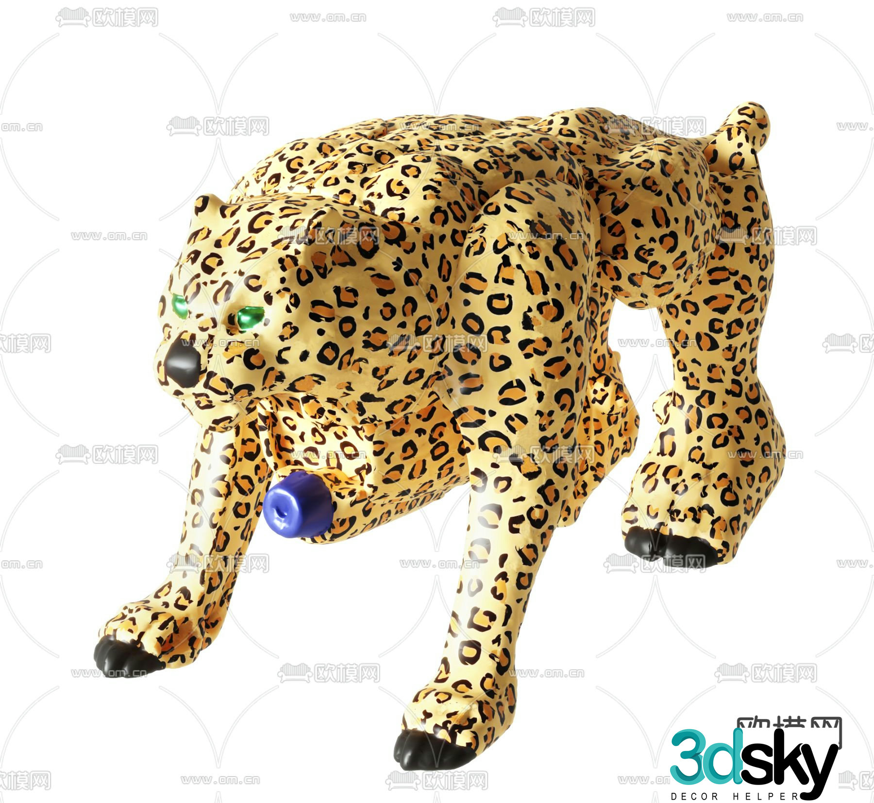 Super Warrior Doll Leopard Toy Trendy 3D Model