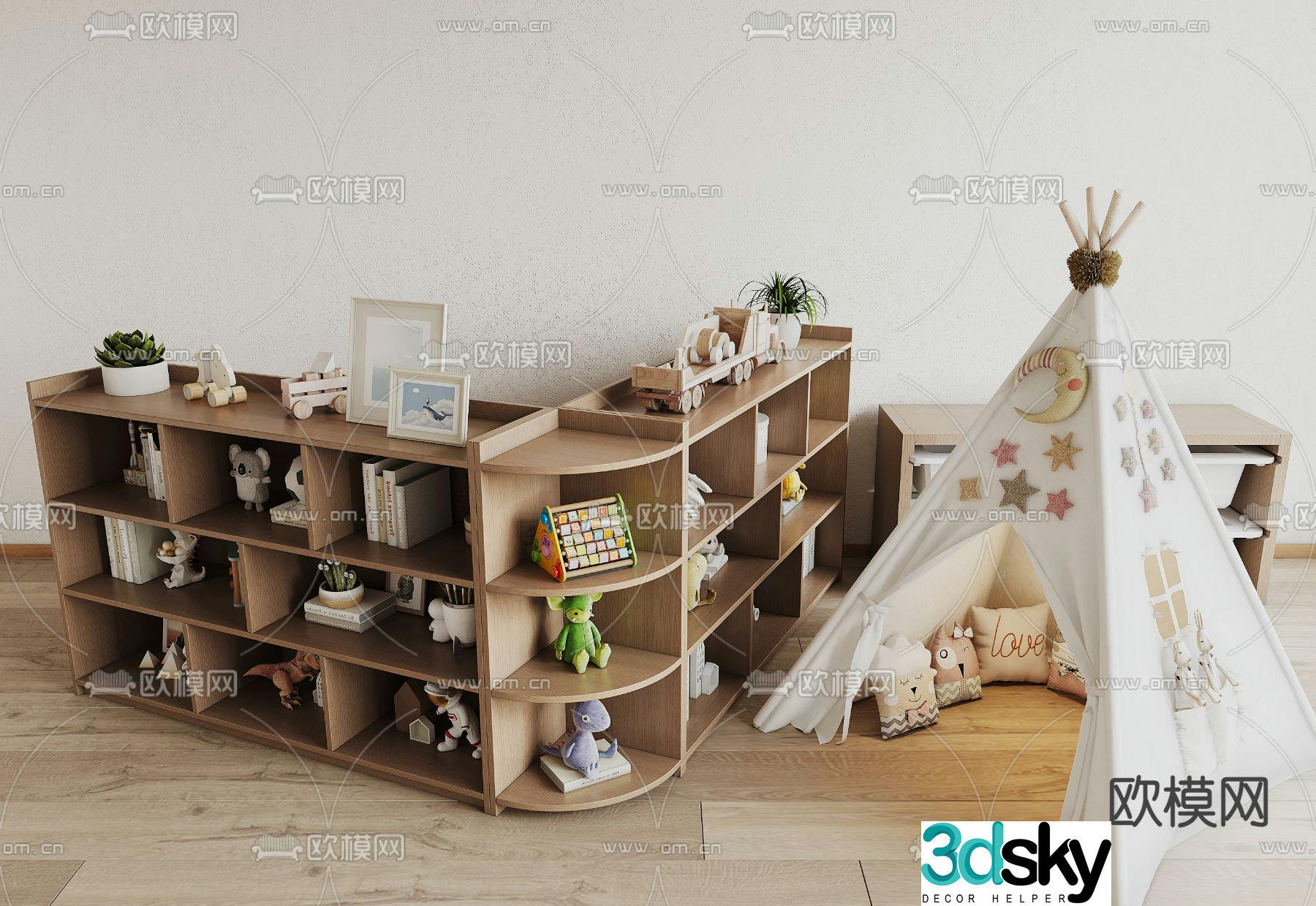 Children’s cabinet toy cabinet locker 3d model