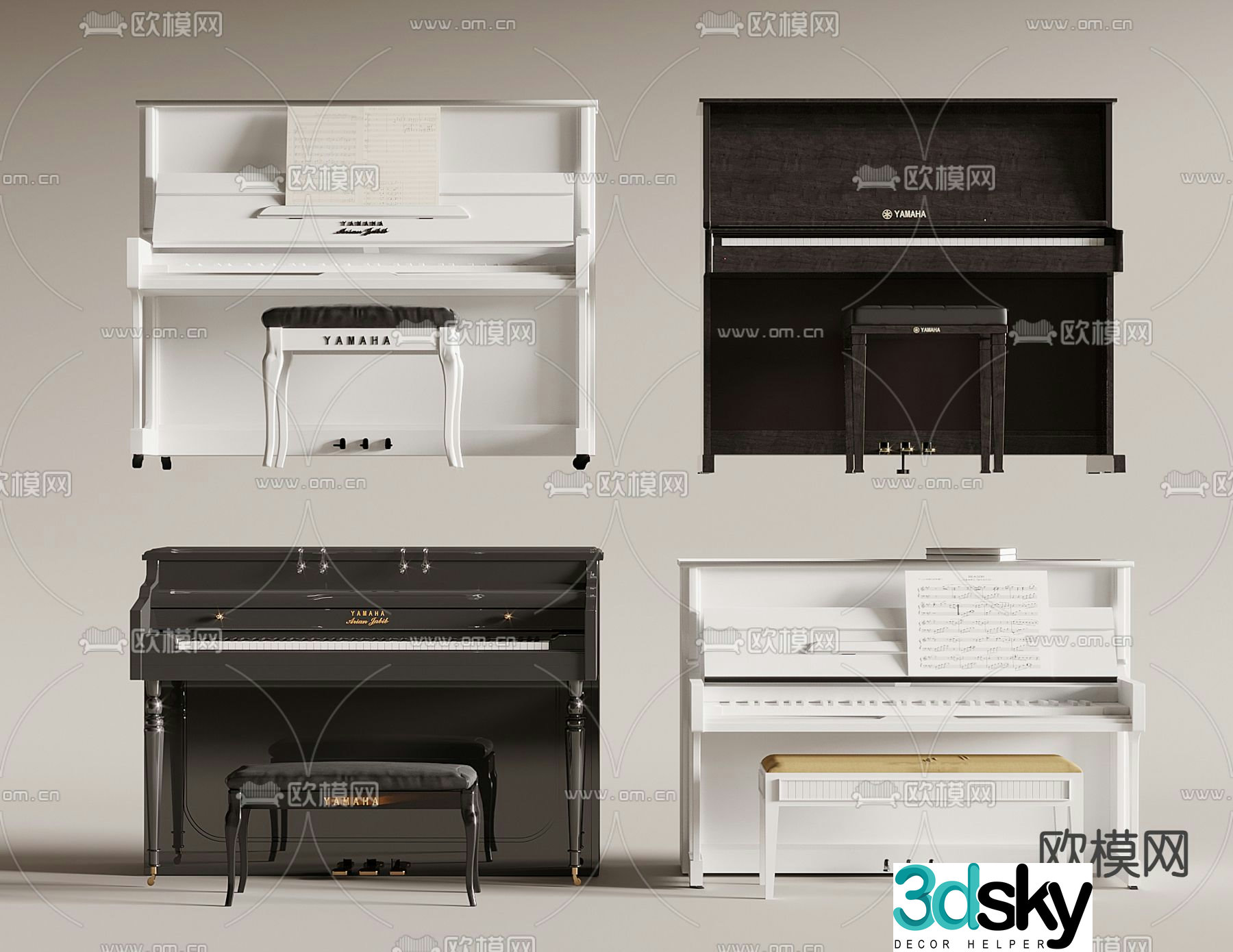 piano 3d model