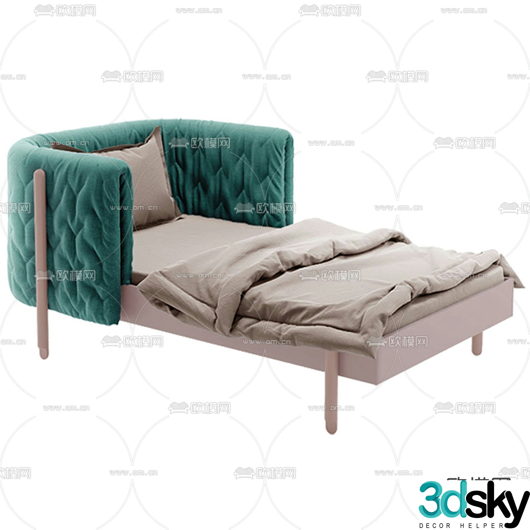 crib child bed 3d model