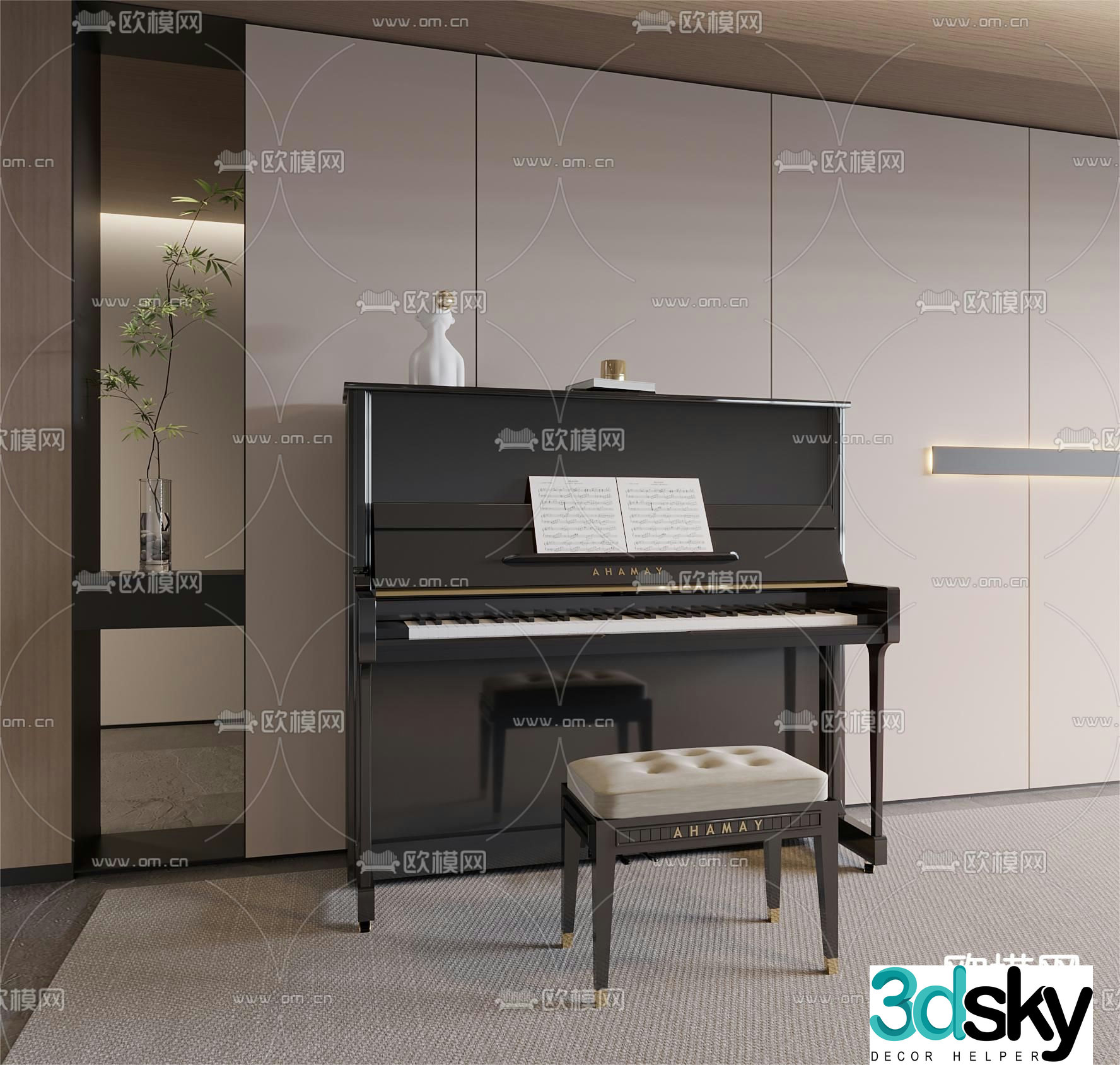 piano 3d model
