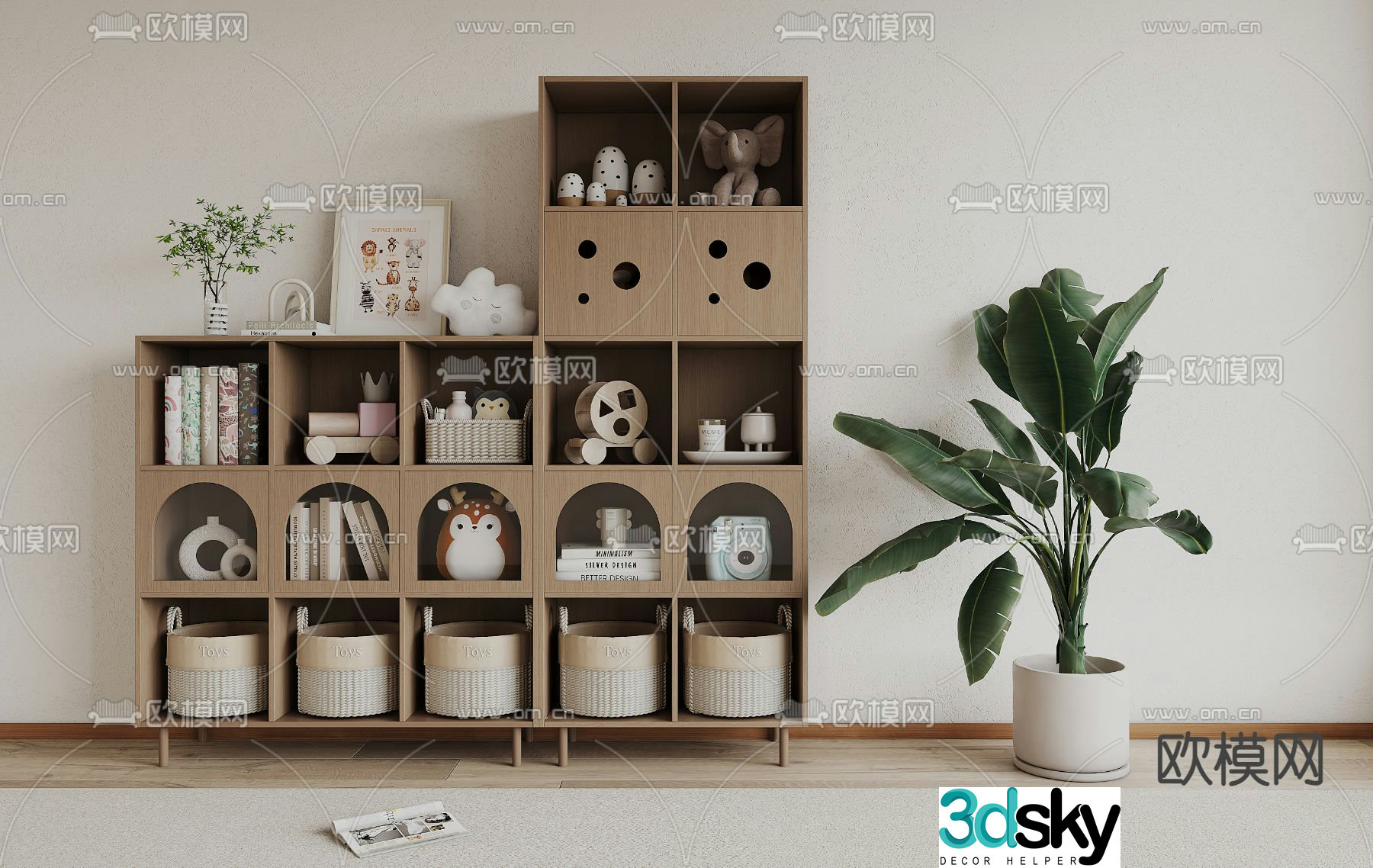 Children’s cabinet toy cabinet storage cabinet 3d model