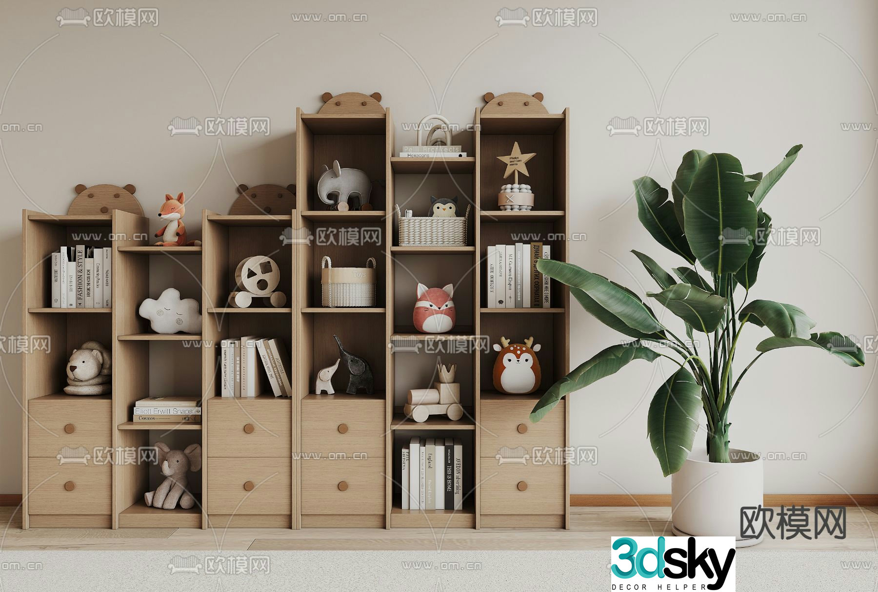 Children’s cabinet toy cabinet storage cabinet 3d model