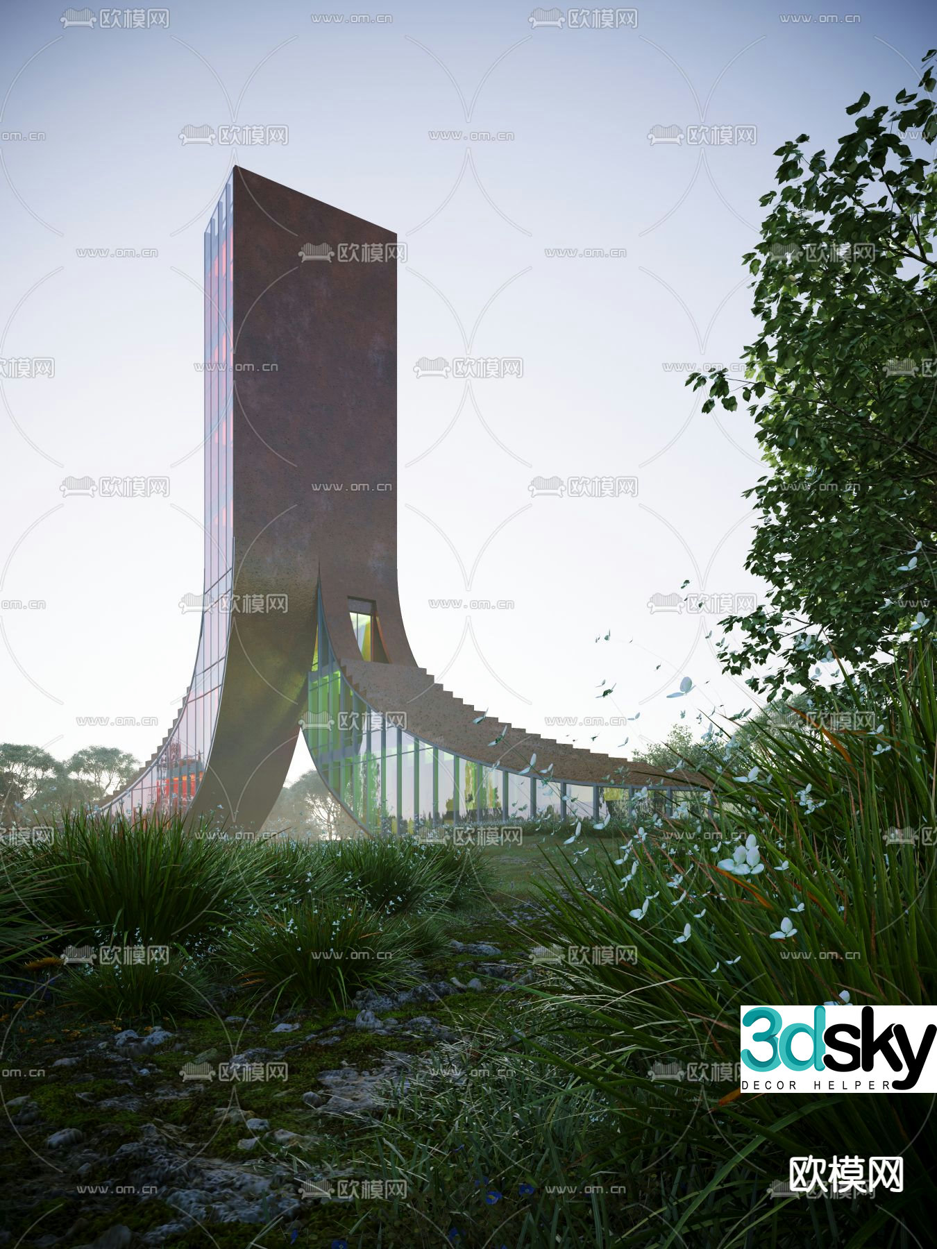 Landscape Tower Watchtower 3D Model