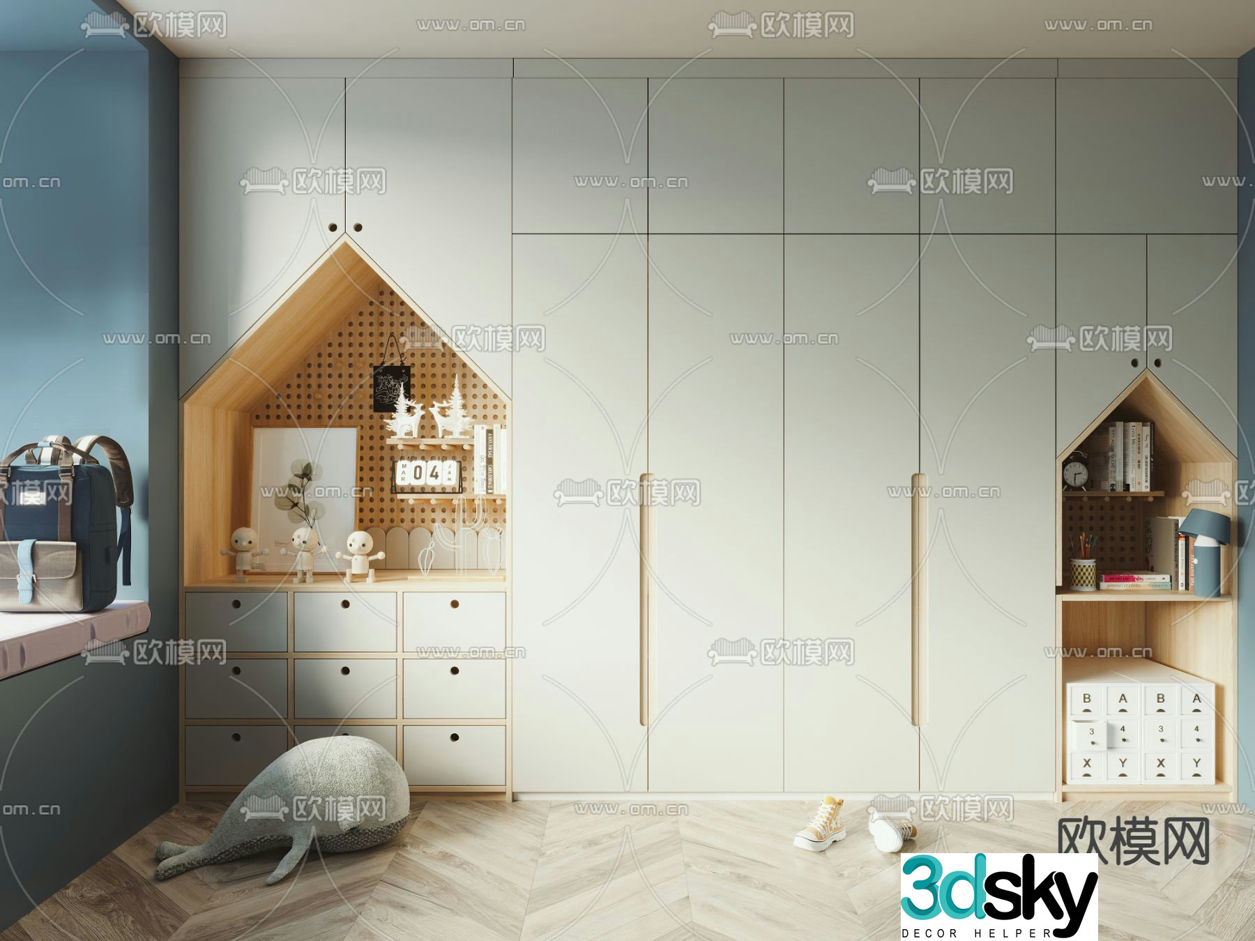 Children’s wardrobe toy cabinet 3d model