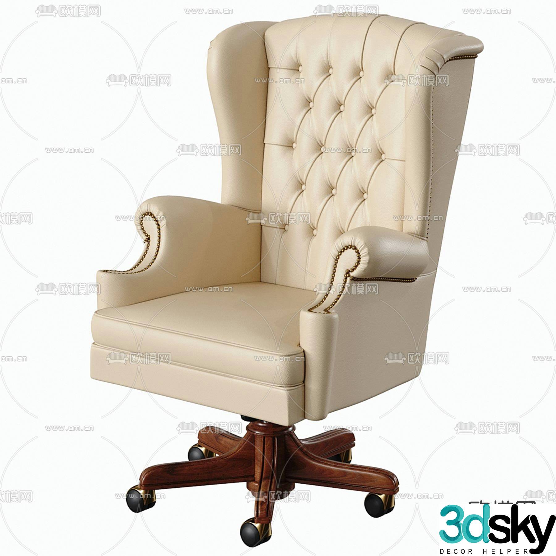 American office chair executive chair boss chair 3D model