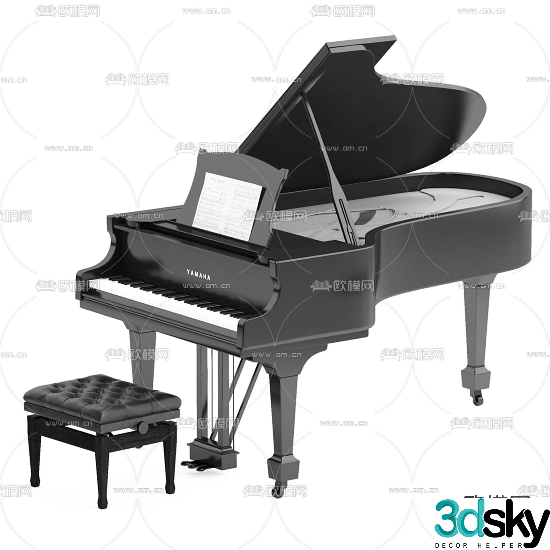 piano 3d model