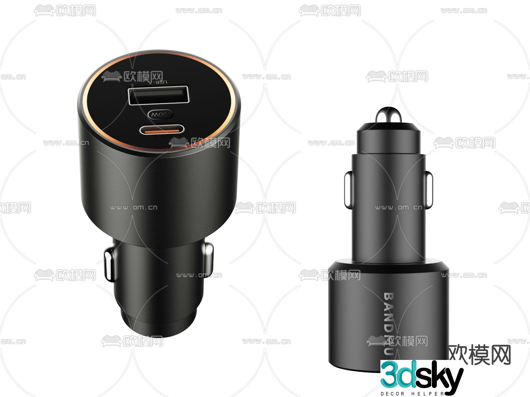Mobile phone charging interface 3d model