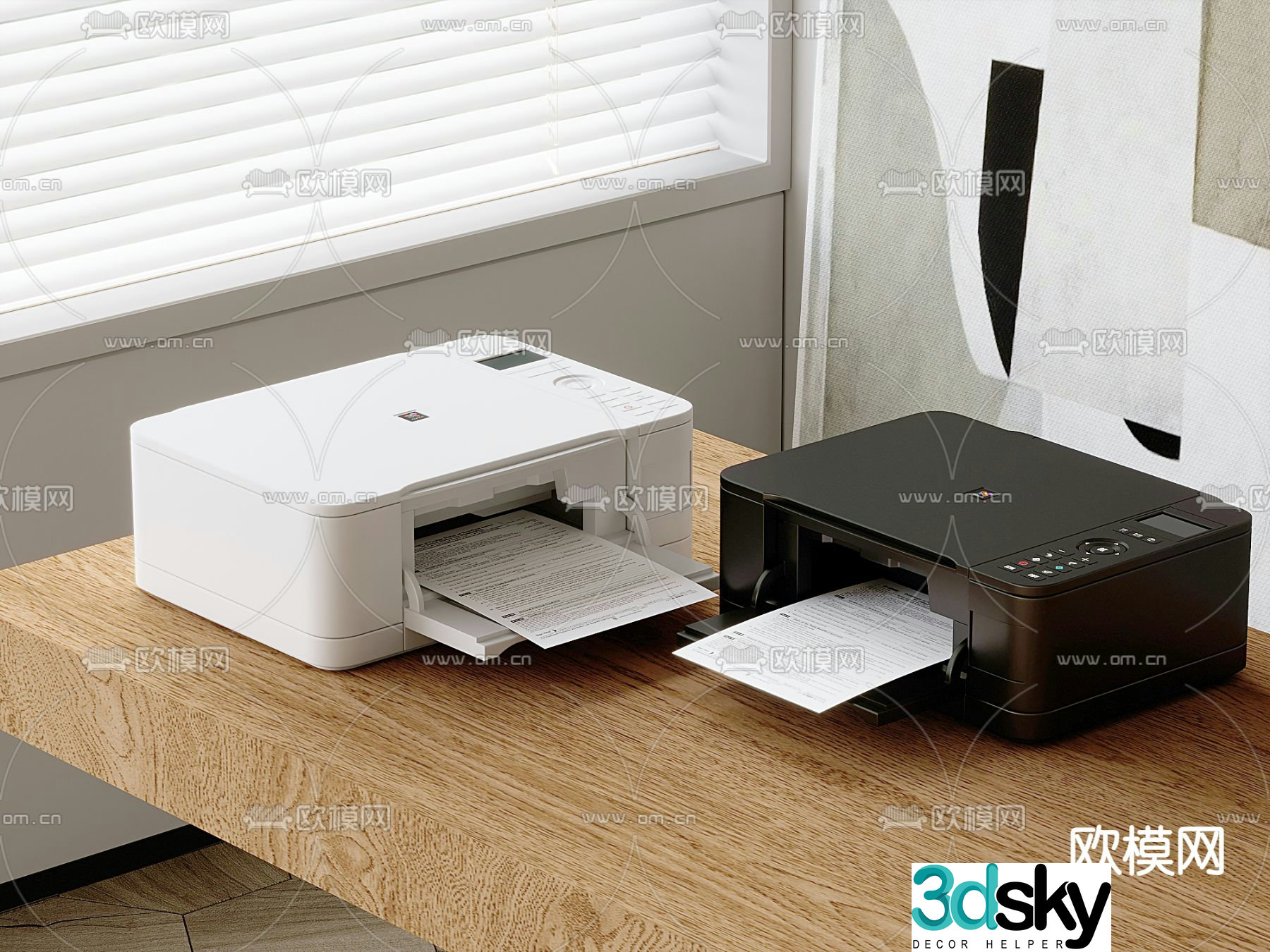 Printer Copier Color Printer Scanner 3d model