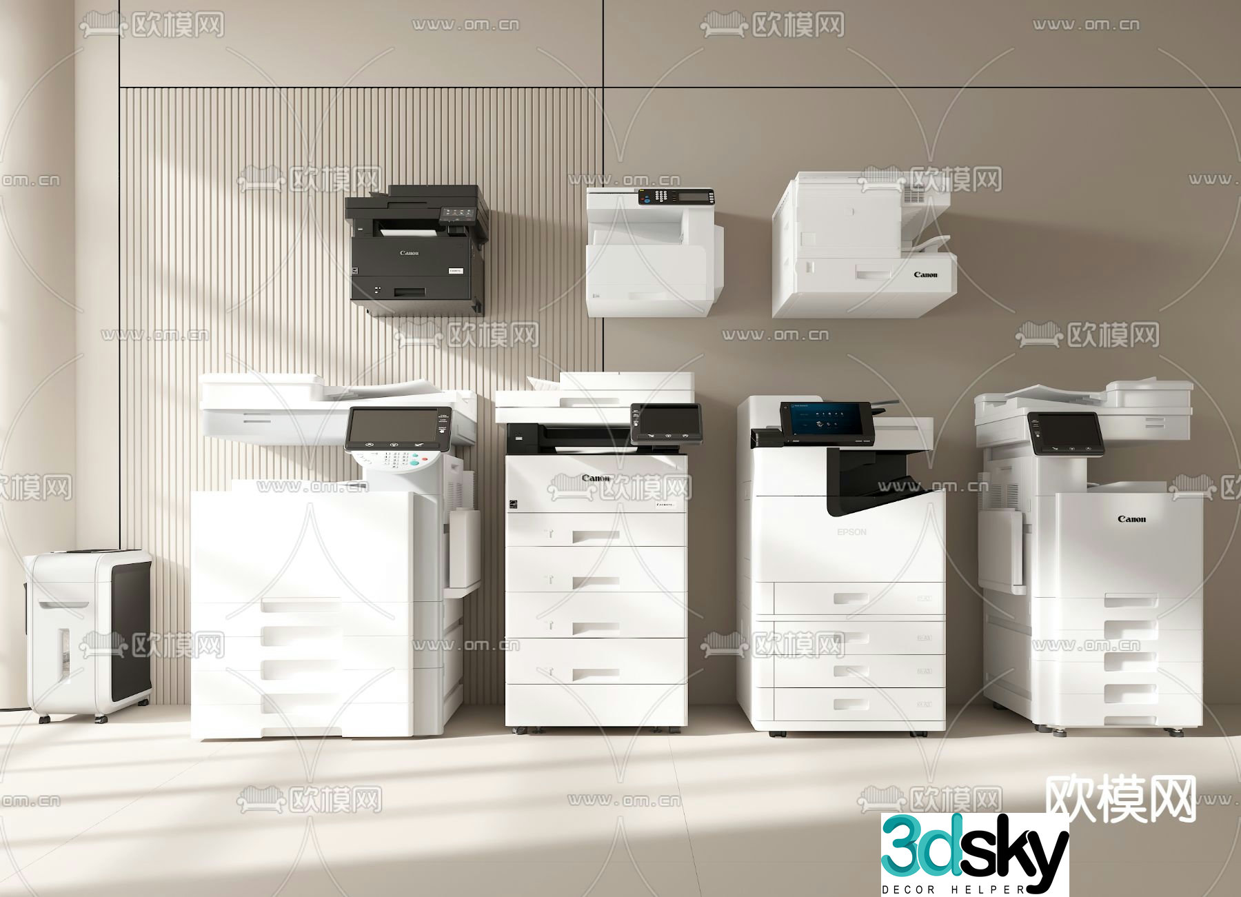 Printer Scanner Copier Shredder 3d model