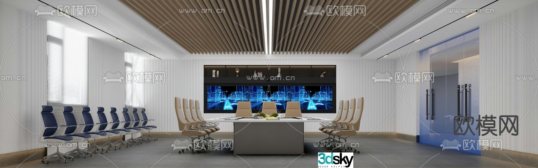 Modern conference room 3d model