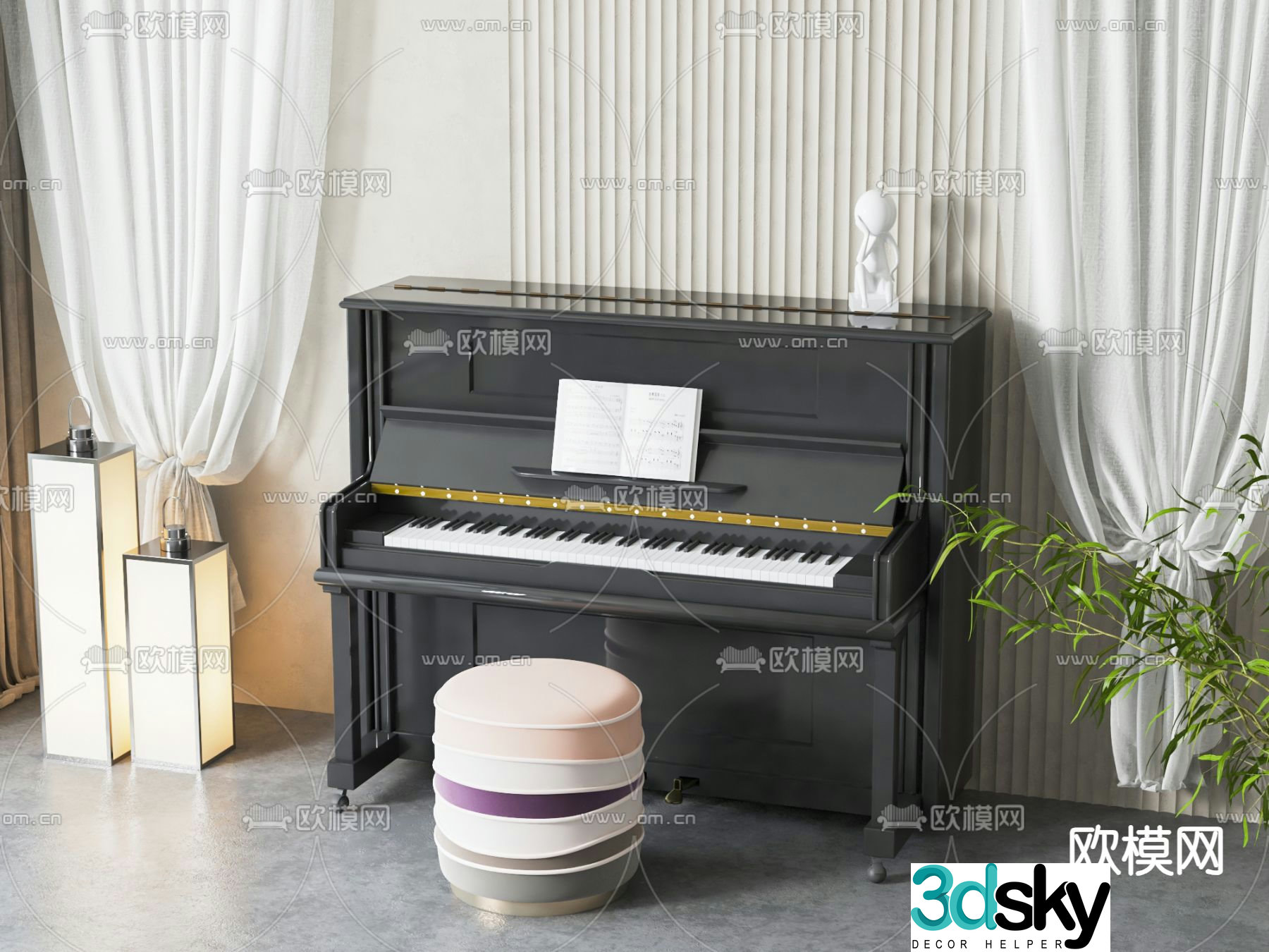 piano 3d model