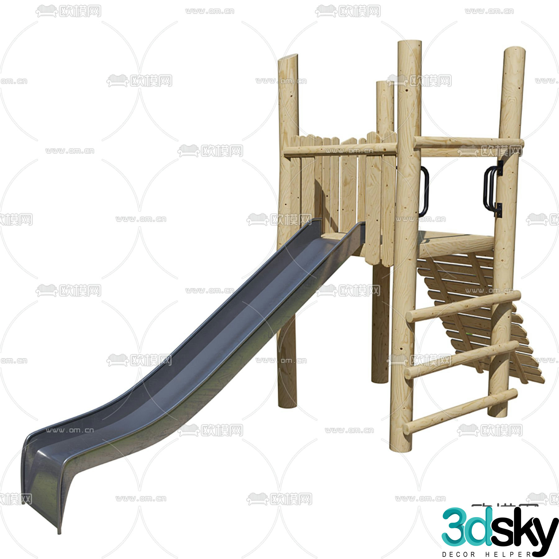 Amusement equipment slide 3d model